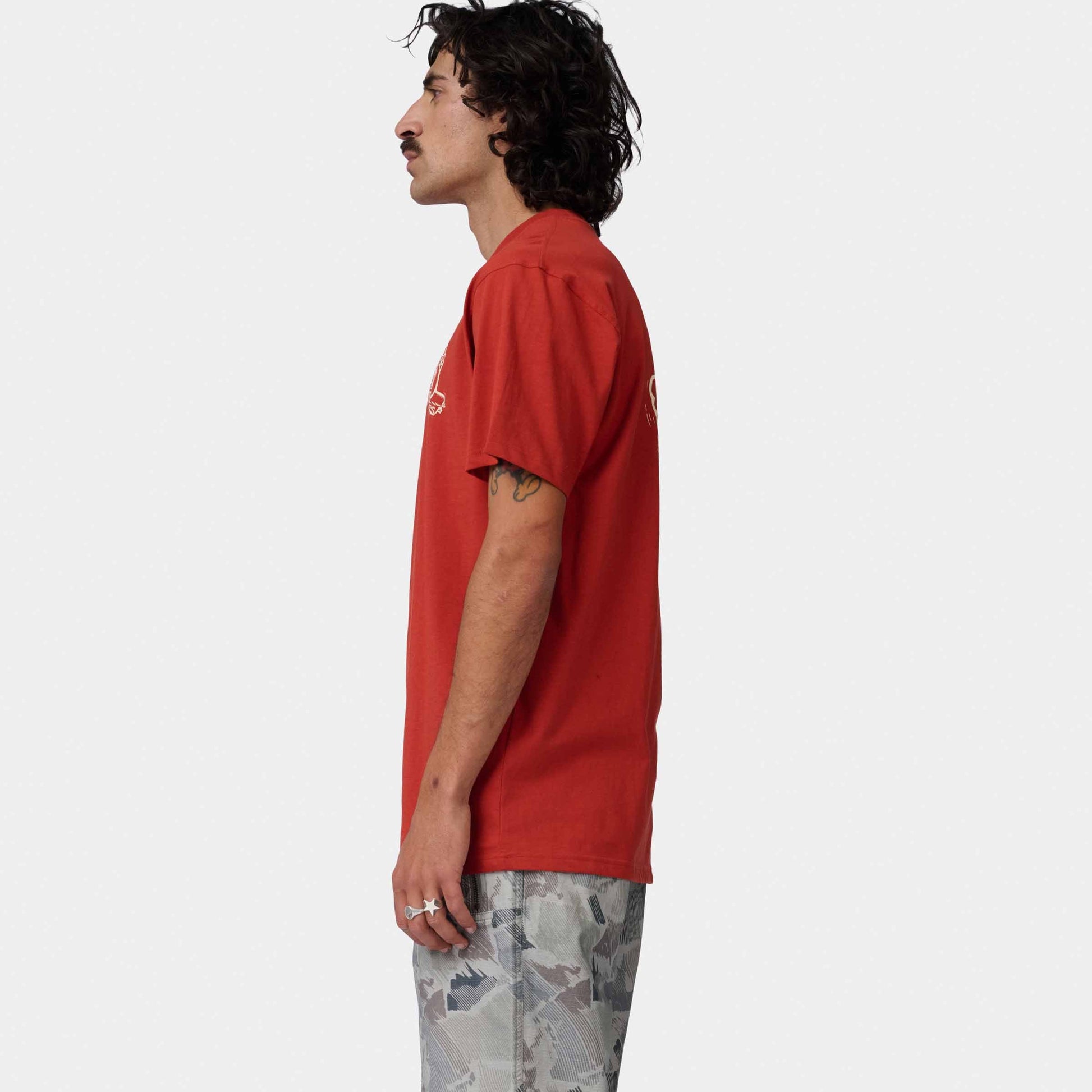 Santa Cruz Stamped Screaming Hand T Shirt Ketchup