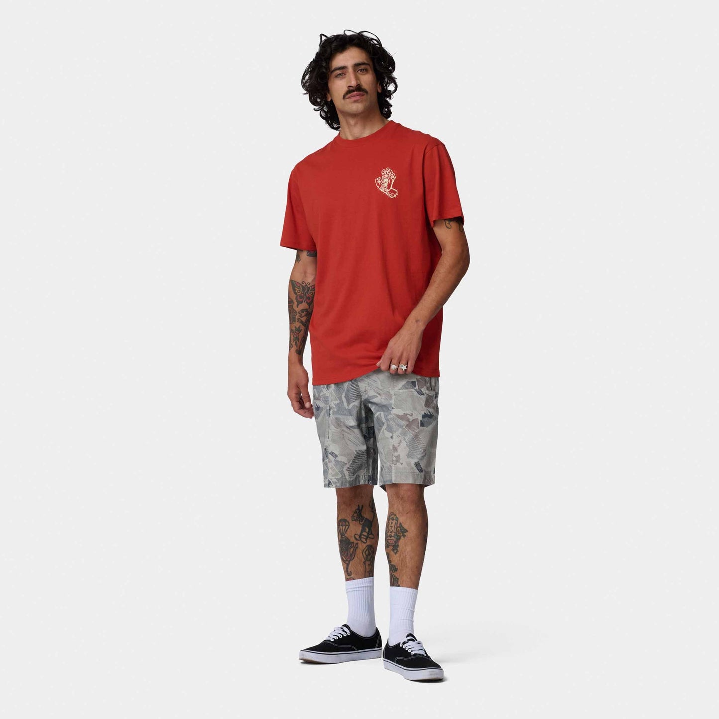 Santa Cruz Stamped Screaming Hand T Shirt Ketchup