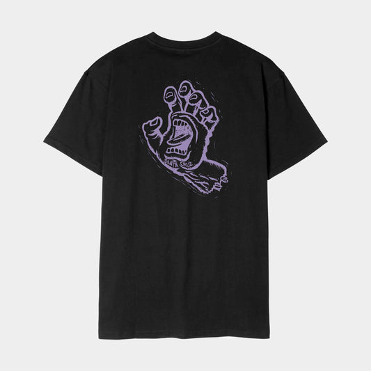 Santa Cruz Stamped Screaming Hand T Shirt Black