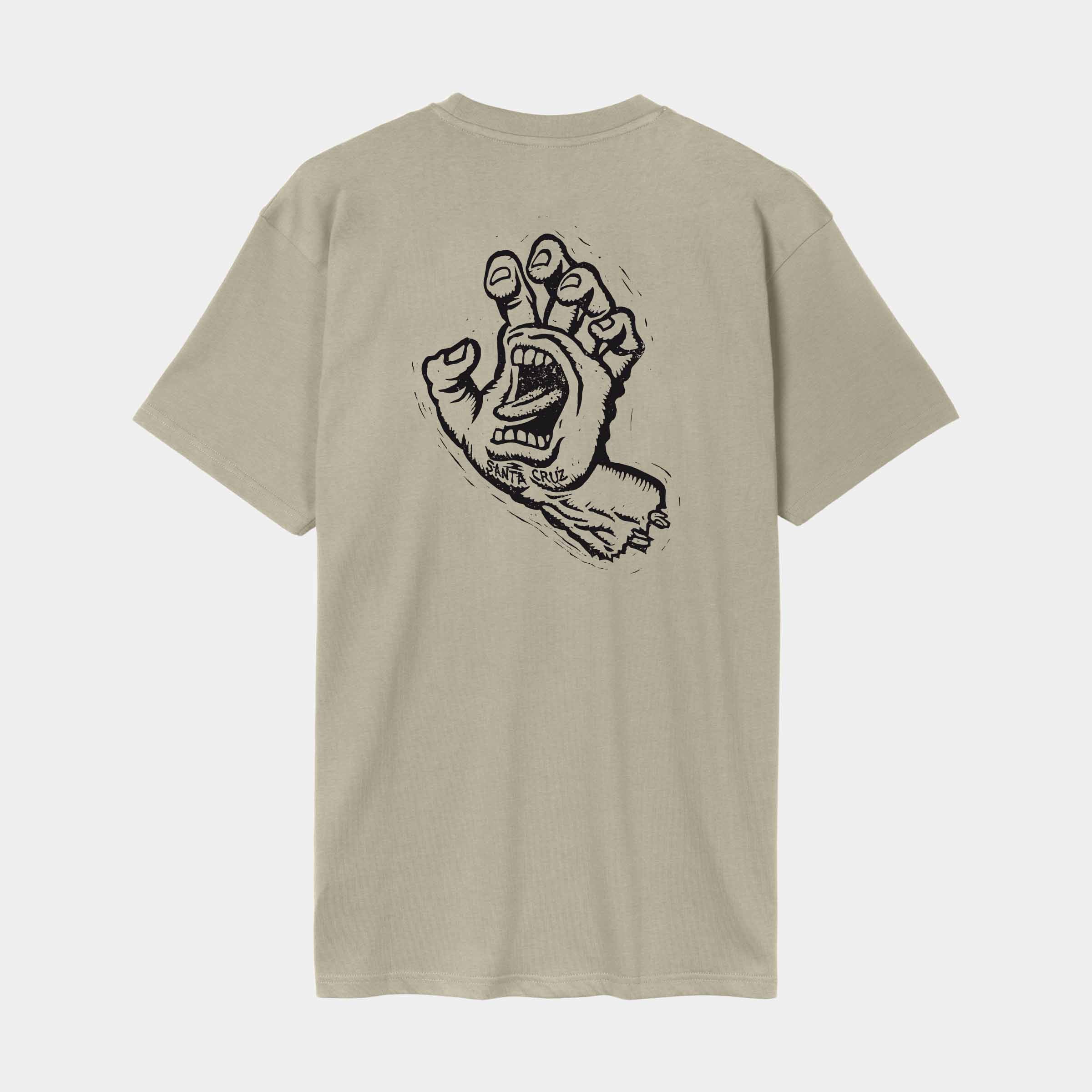 Santa Cruz | Stamped Screaming Hand T-Shirt - Stone Grey – Santa