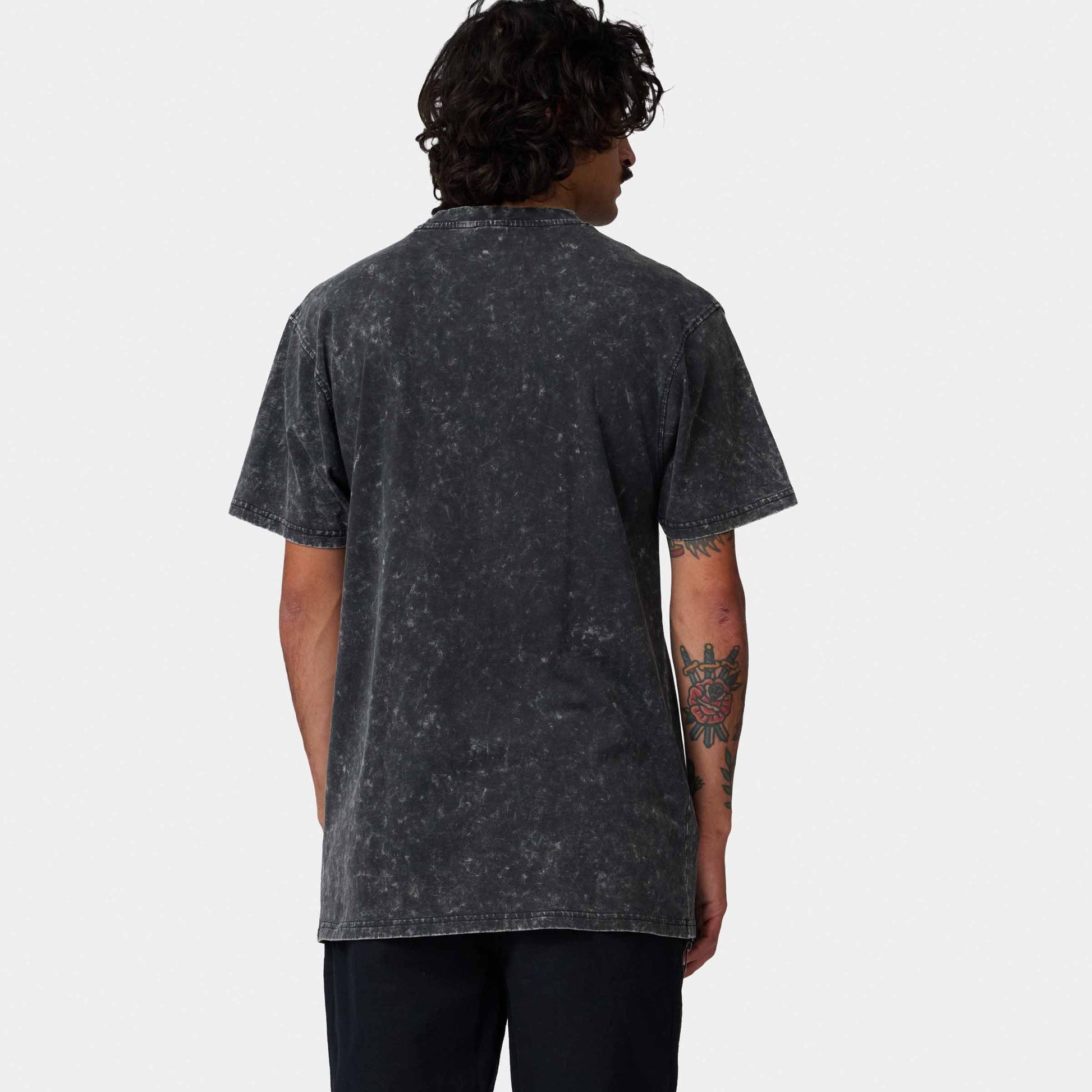 Santa Cruz Out Of Time Front T Shirt Black Acid Wash