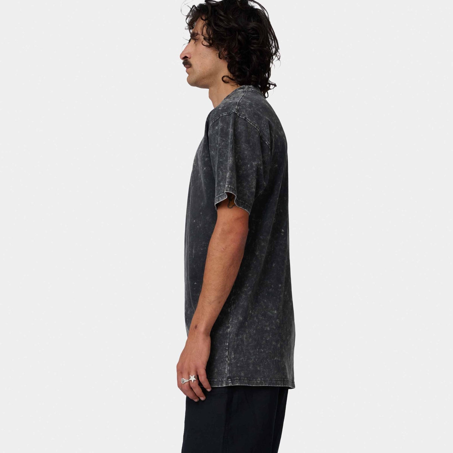 Santa Cruz Out Of Time Front T Shirt Black Acid Wash