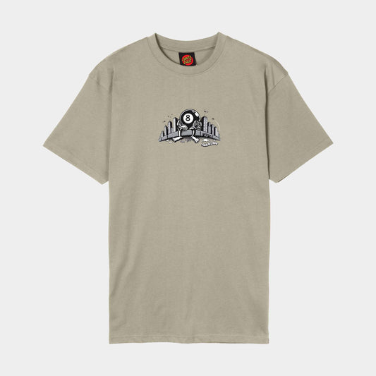 Santa Cruz Winkowski Curb Front T Shirt Stone Grey