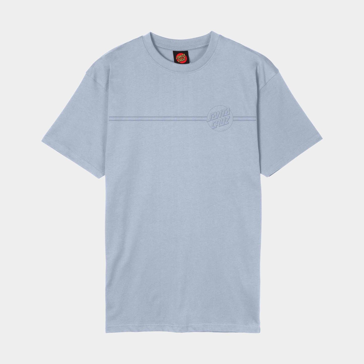Santa Cruz Tonal Opus Dot Stripe T Shirt Fresh Blue