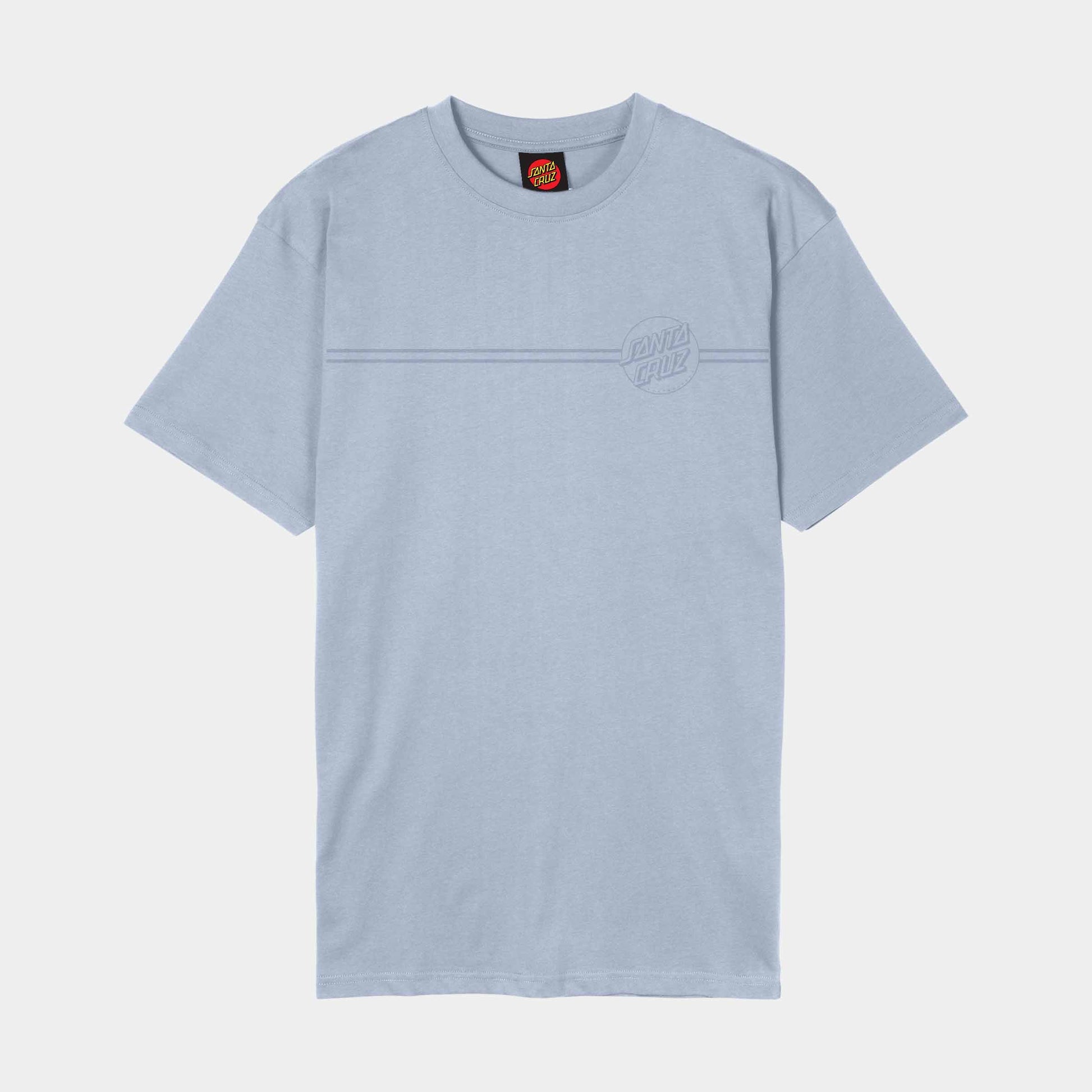 Santa Cruz Tonal Opus Dot Stripe T Shirt Fresh Blue