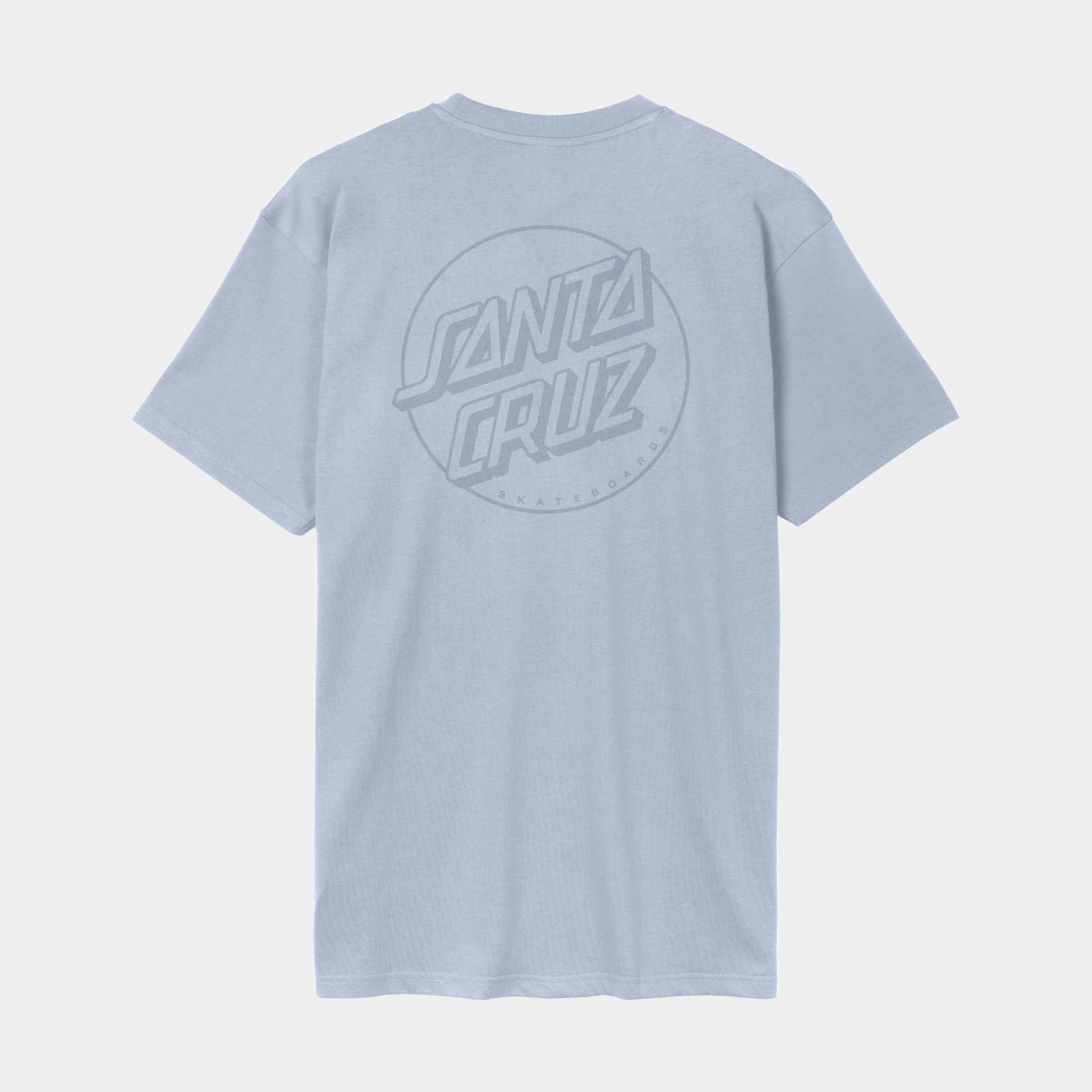Santa Cruz Tonal Opus Dot Stripe T Shirt Fresh Blue