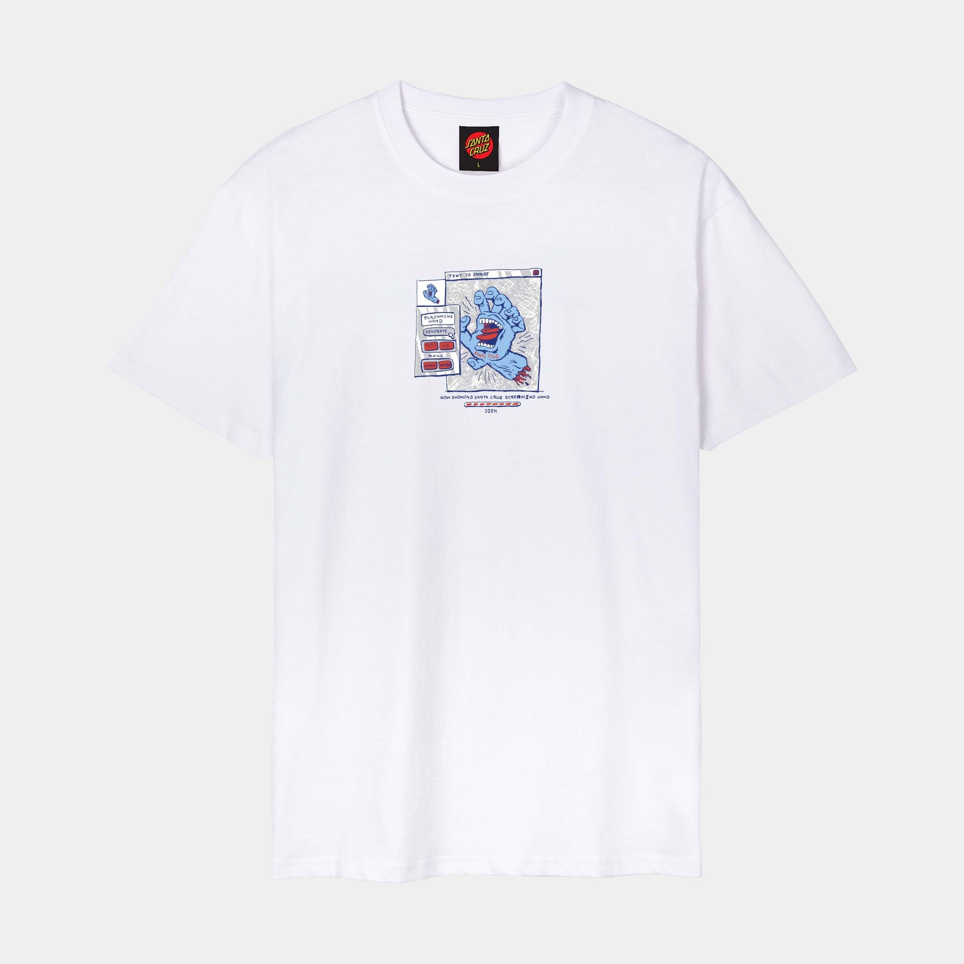 Santa Cruz Skateboards | Artificial Hand Front T Shirt White