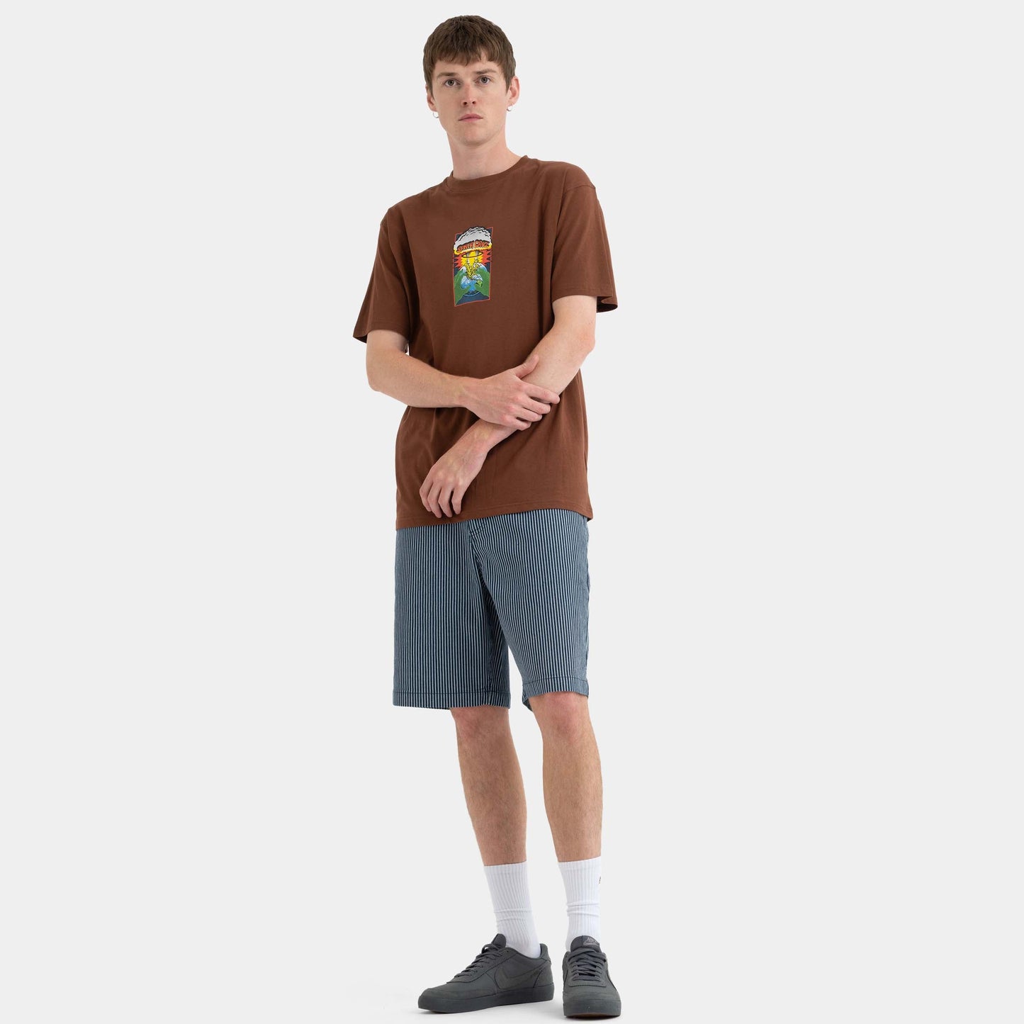 Santa Cruz Skateboards | Kendall End Of The World Front T Shirt Sepia Brown