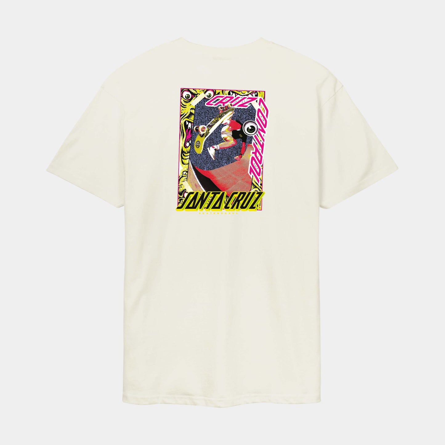 Santa Cruz Skateboards | Roskopp Cruz Control T Shirt Unbleached Cotton