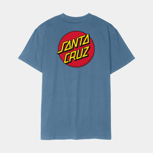 Santa Cruz Skateboards | Classic Dot Chest T Shirt Faded Denim