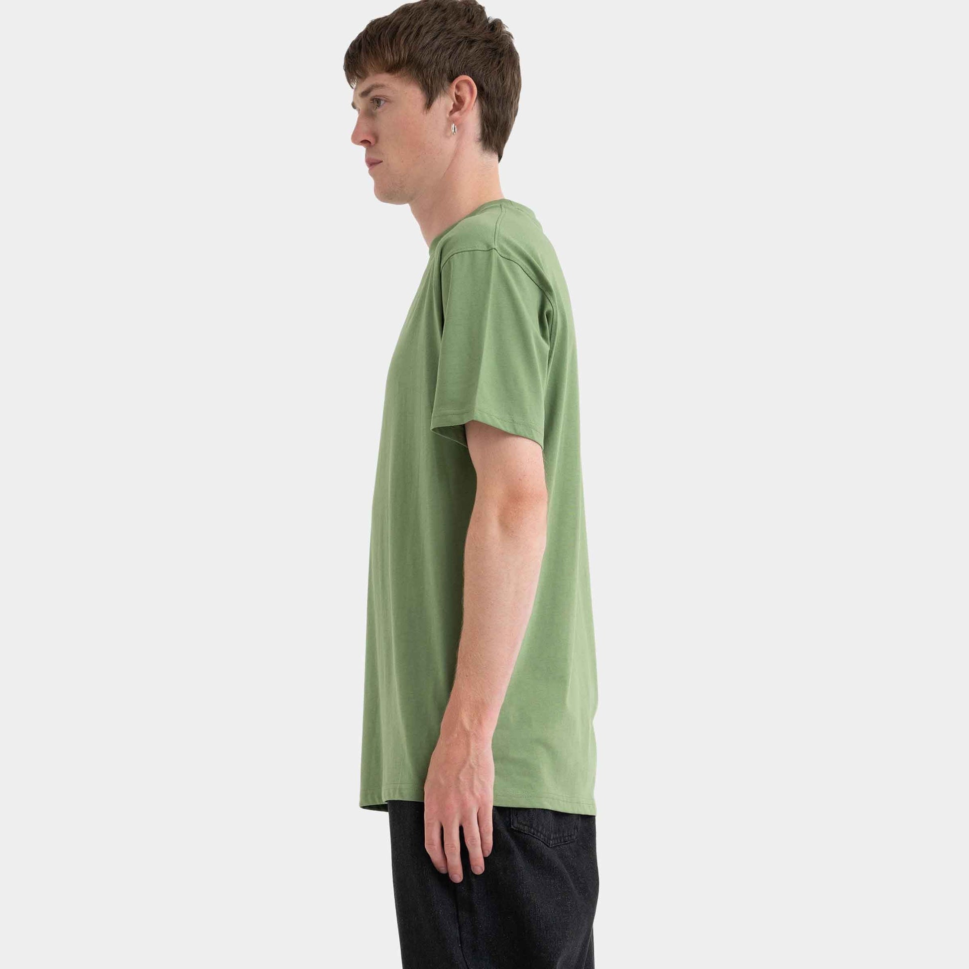 Santa Cruz Skateboards | Delfino Spotlight Front T Shirt Dill Green