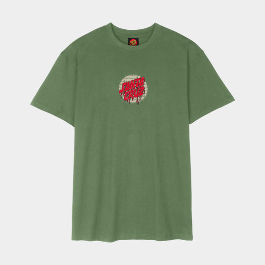 Santa Cruz Skateboards | Delfino Spotlight Front T Shirt Dill Green