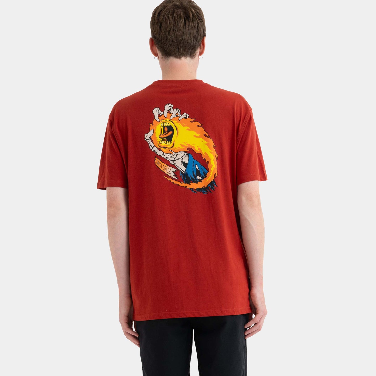 Santa Cruz Skateboards | O'Brien Scream Reaper T Shirt Dark Rust