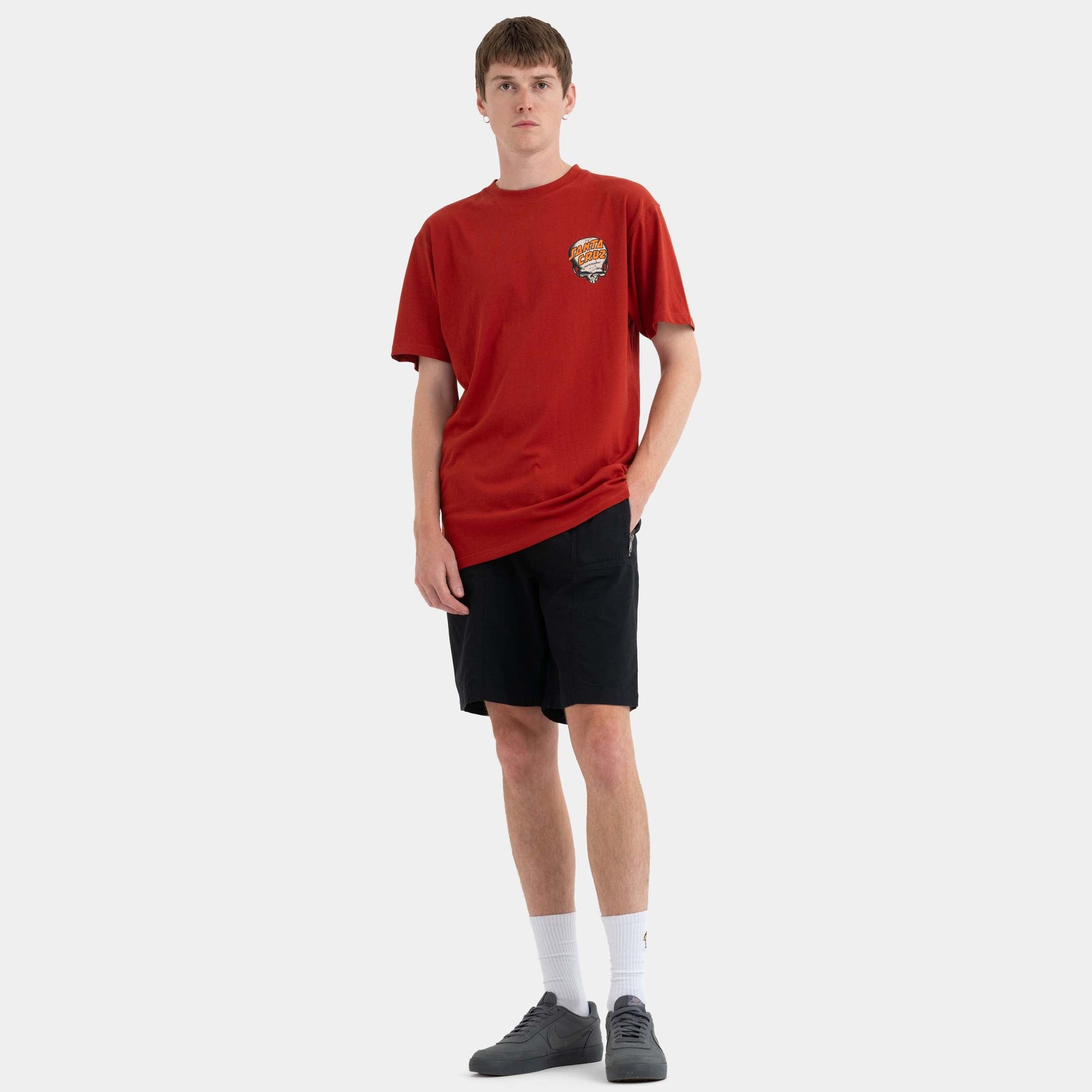 Santa Cruz Skateboards | O'Brien Scream Reaper T Shirt Dark Rust