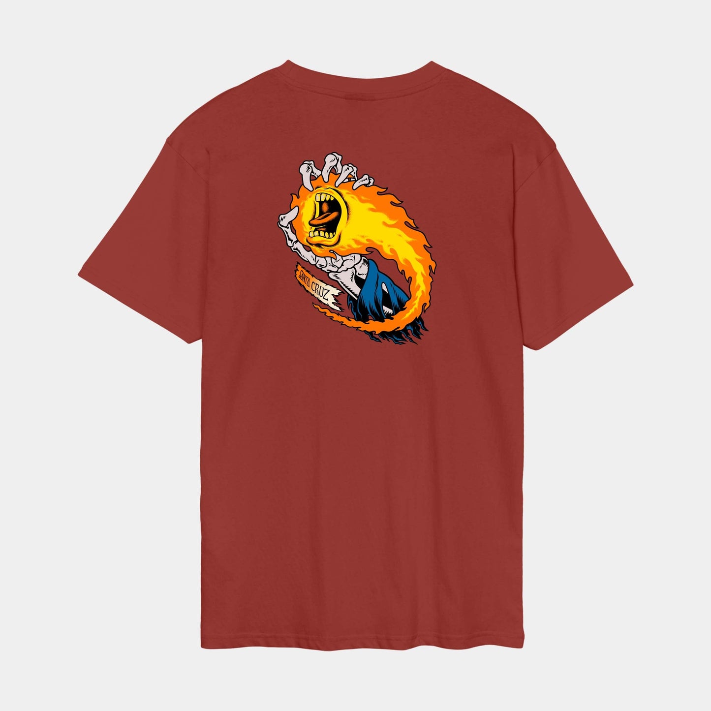 Santa Cruz Skateboards | O'Brien Scream Reaper T Shirt Dark Rust