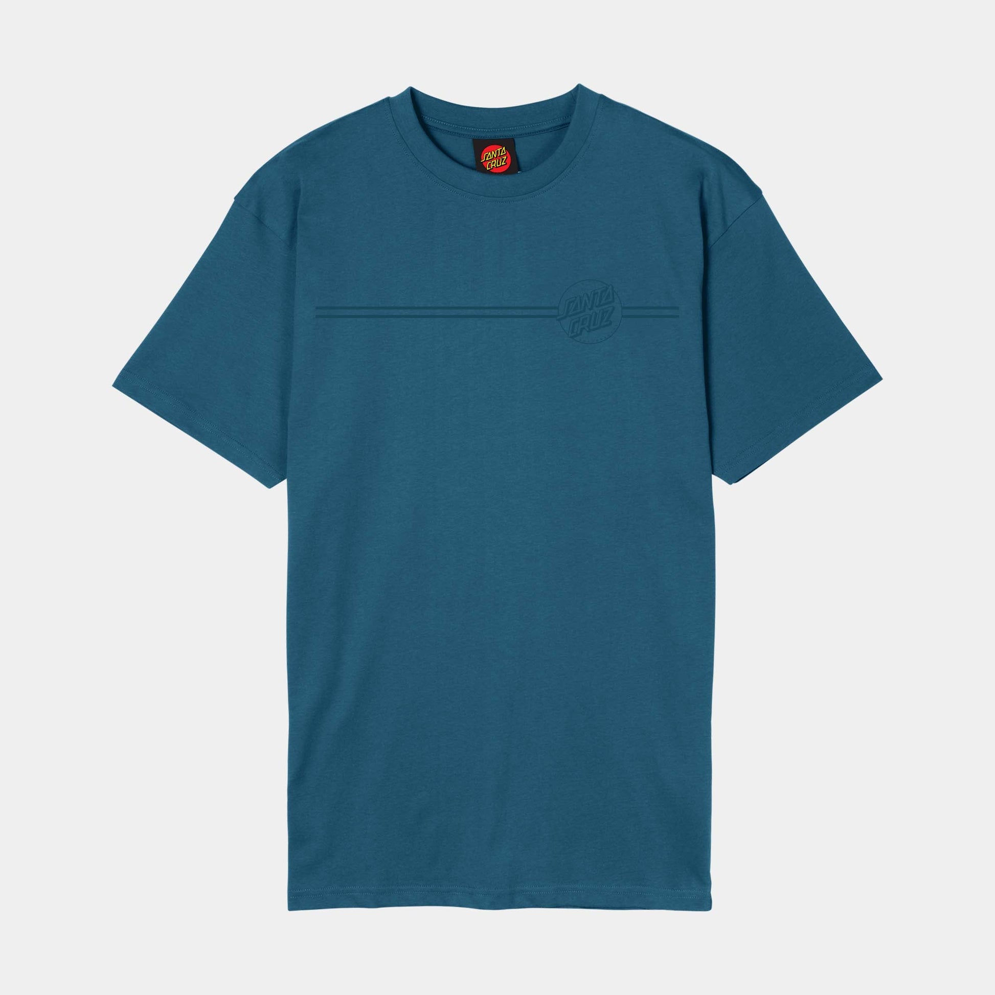 Santa Cruz Skateboards | Tonal Opus Dot Stripe T Shirt Dark Teal