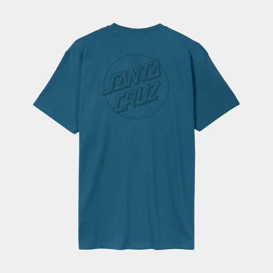 Santa Cruz Skateboards | Tonal Opus Dot Stripe T Shirt Dark Teal