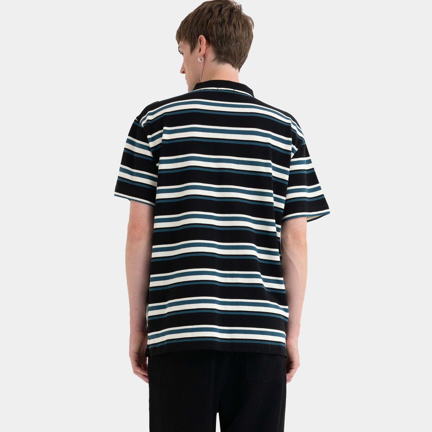 Santa Cruz Skateboards | Cera Short Sleeve Polo Shirt Black Dark Teal