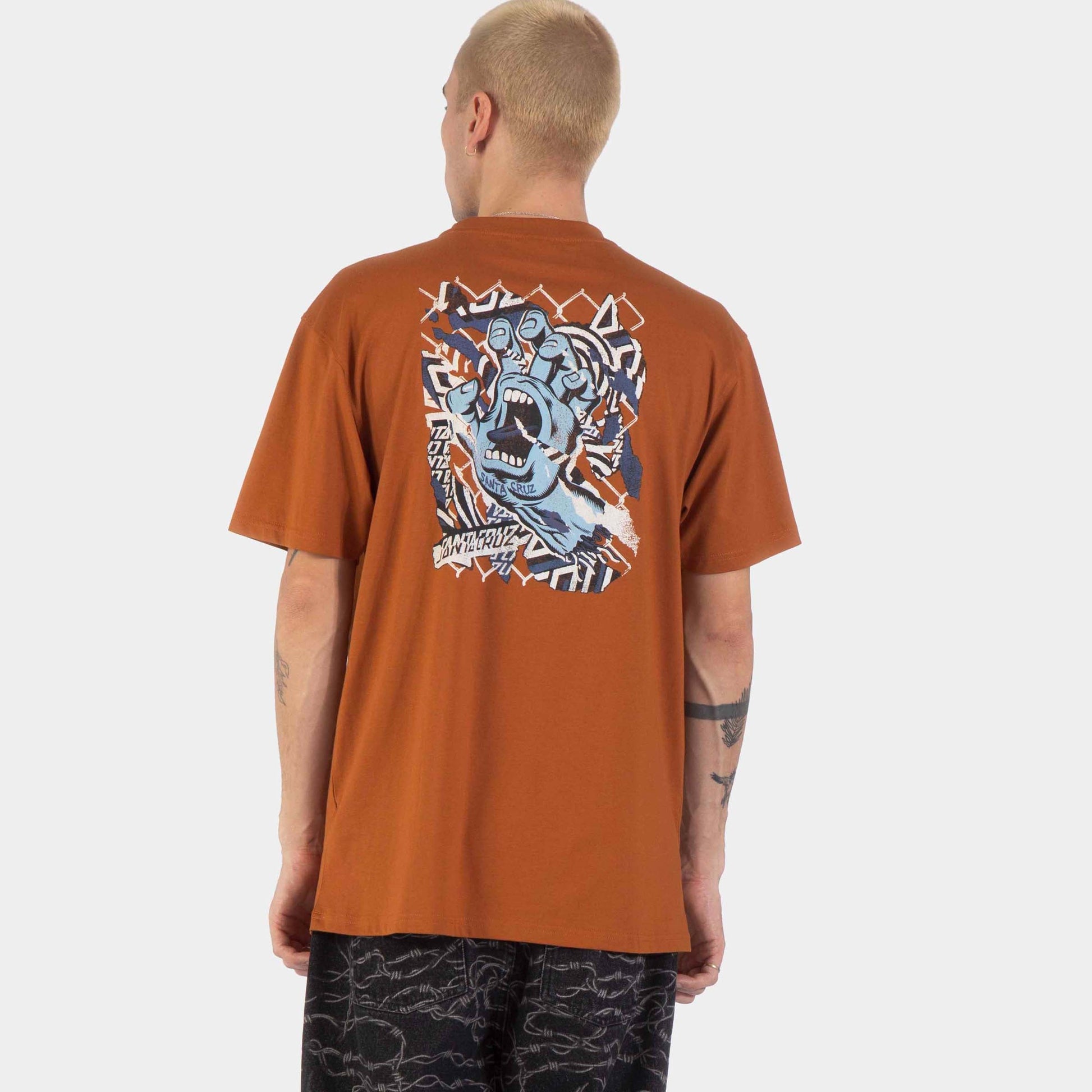 Santa Cruz | Damaged Hand T Shirt Rust