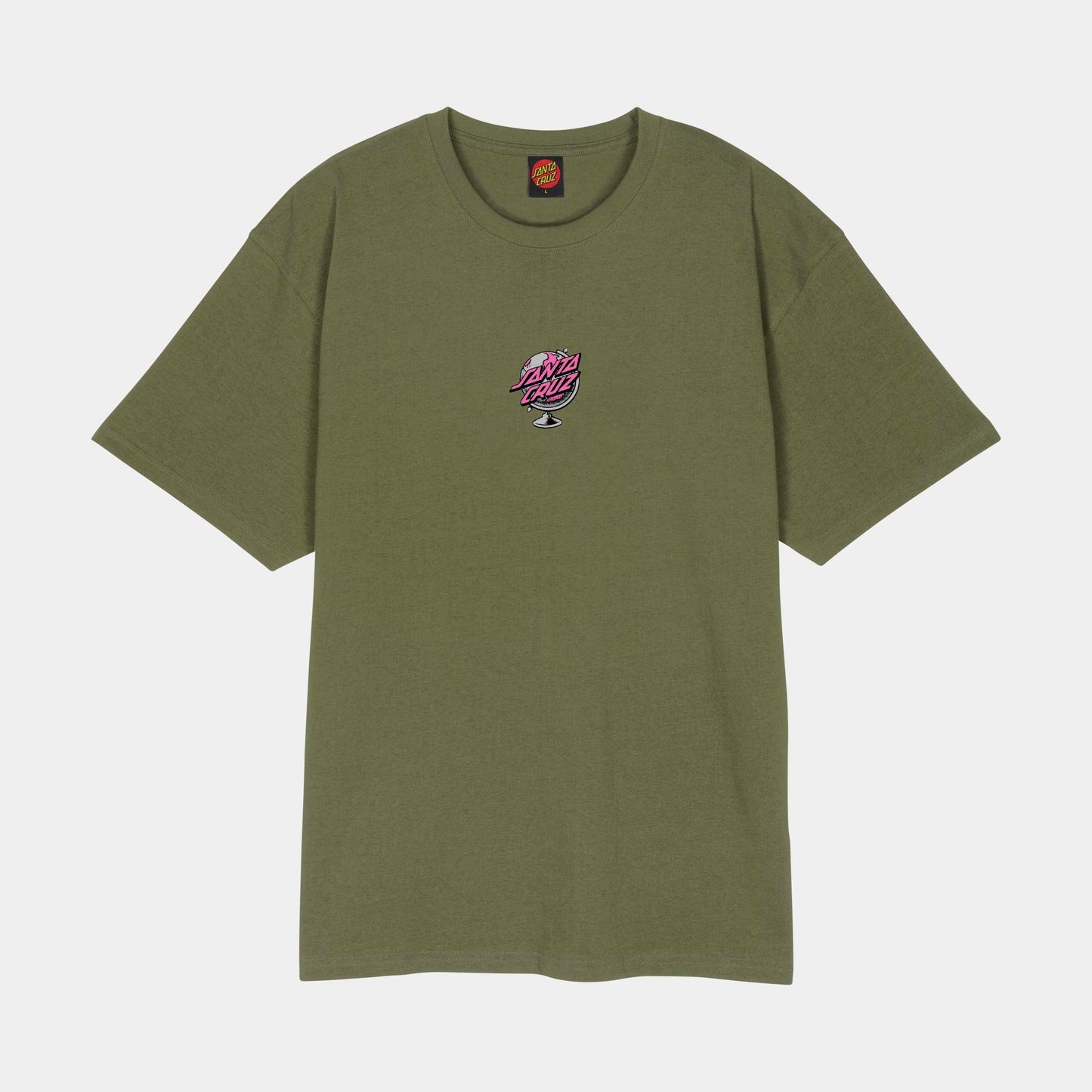 Santa Cruz | Knibbs Cryptic World Centre T Shirt Deep Olive