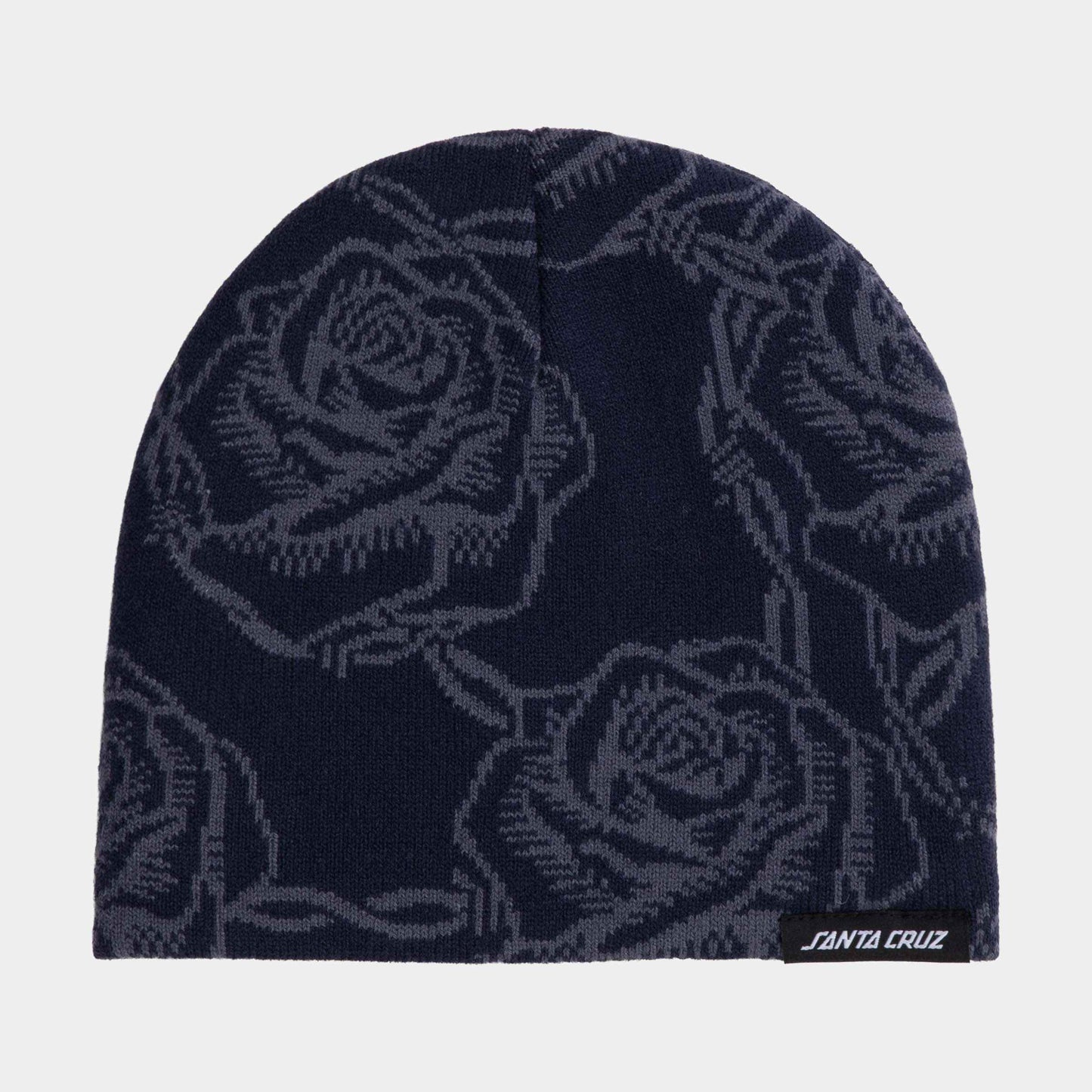 Santa Cruz | Strip Skull Beanie Navy Roses