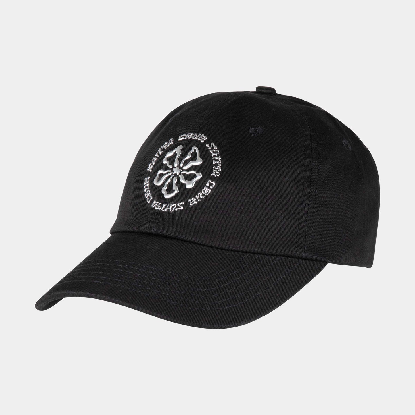 Santa Cruz | Chrome Ringed Flower Cap Black