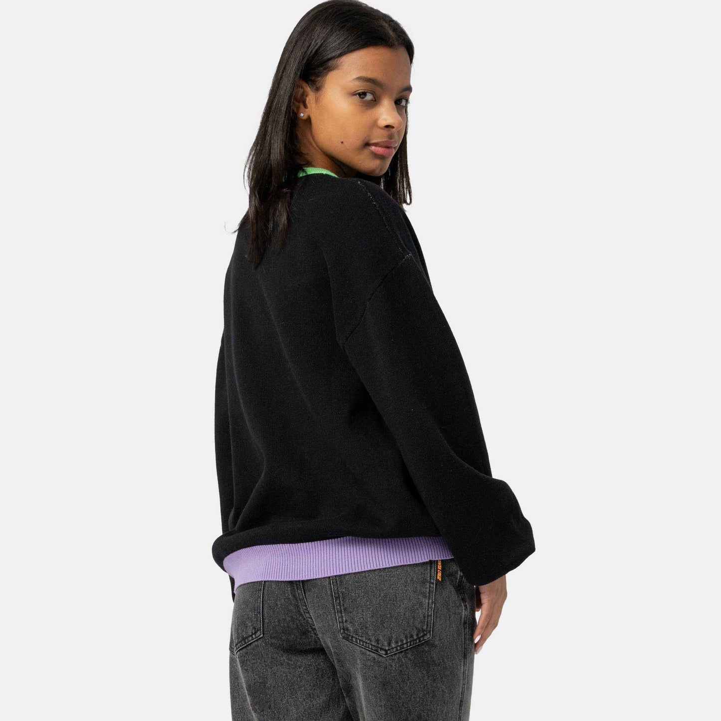 Santa Cruz Field Butterfly Knit Crew Black