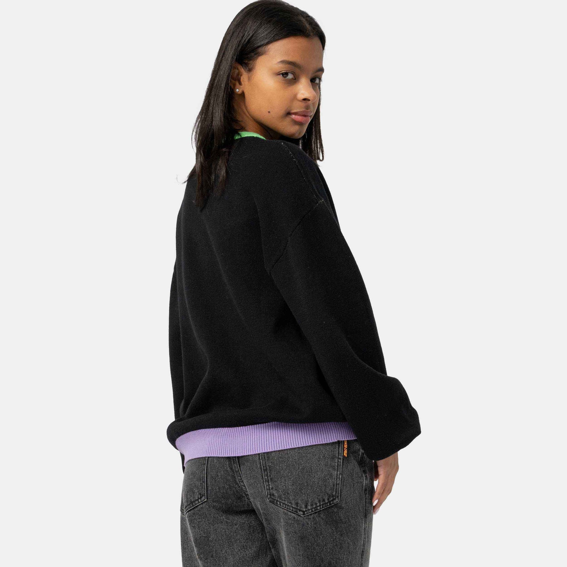 Santa Cruz Field Butterfly Knit Crew Black