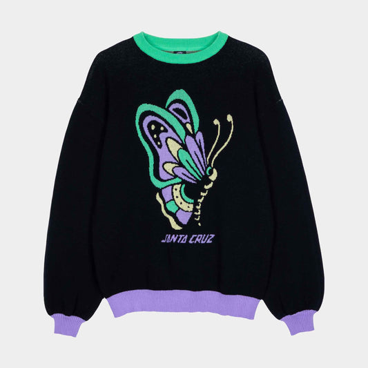 Santa Cruz Field Butterfly Knit Crew Black