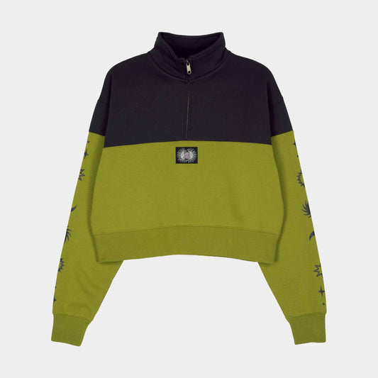 Santa Cruz Split Sun Quarter Crew Black Wash Pesto