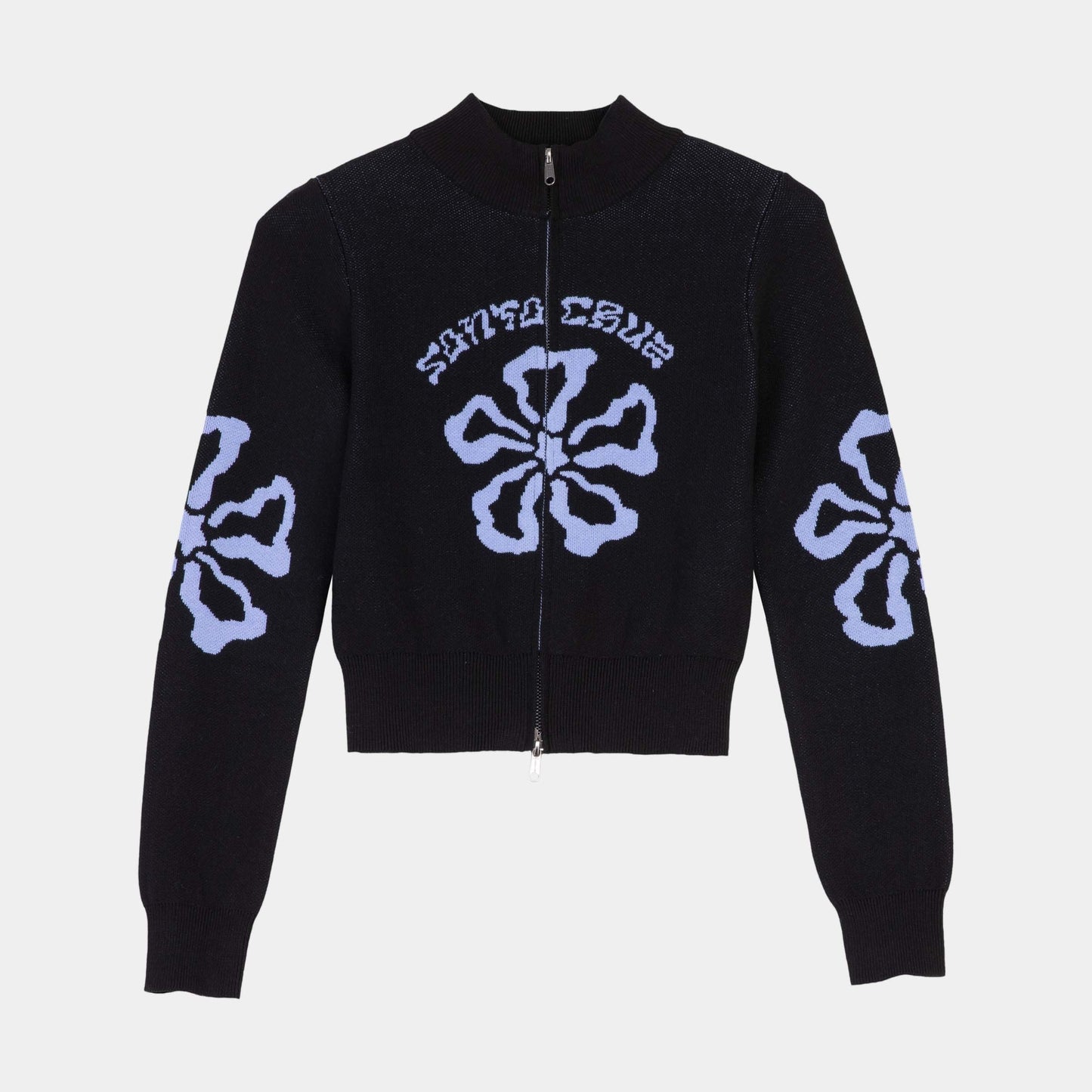Santa Cruz | Flower Knit Track Top Black Wash