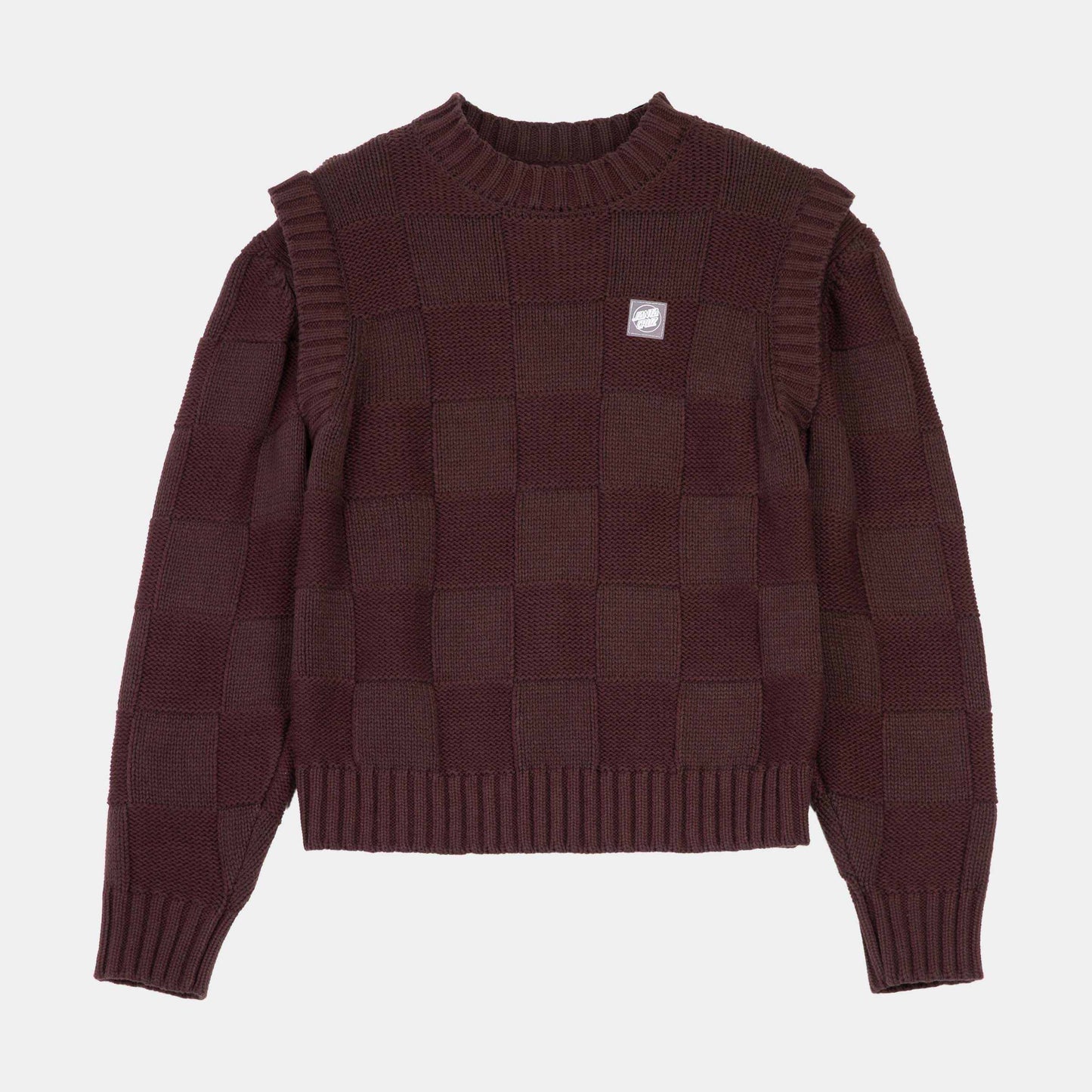 Santa Cruz | Check 2 In 1 Knit Crew Cocoa Powder