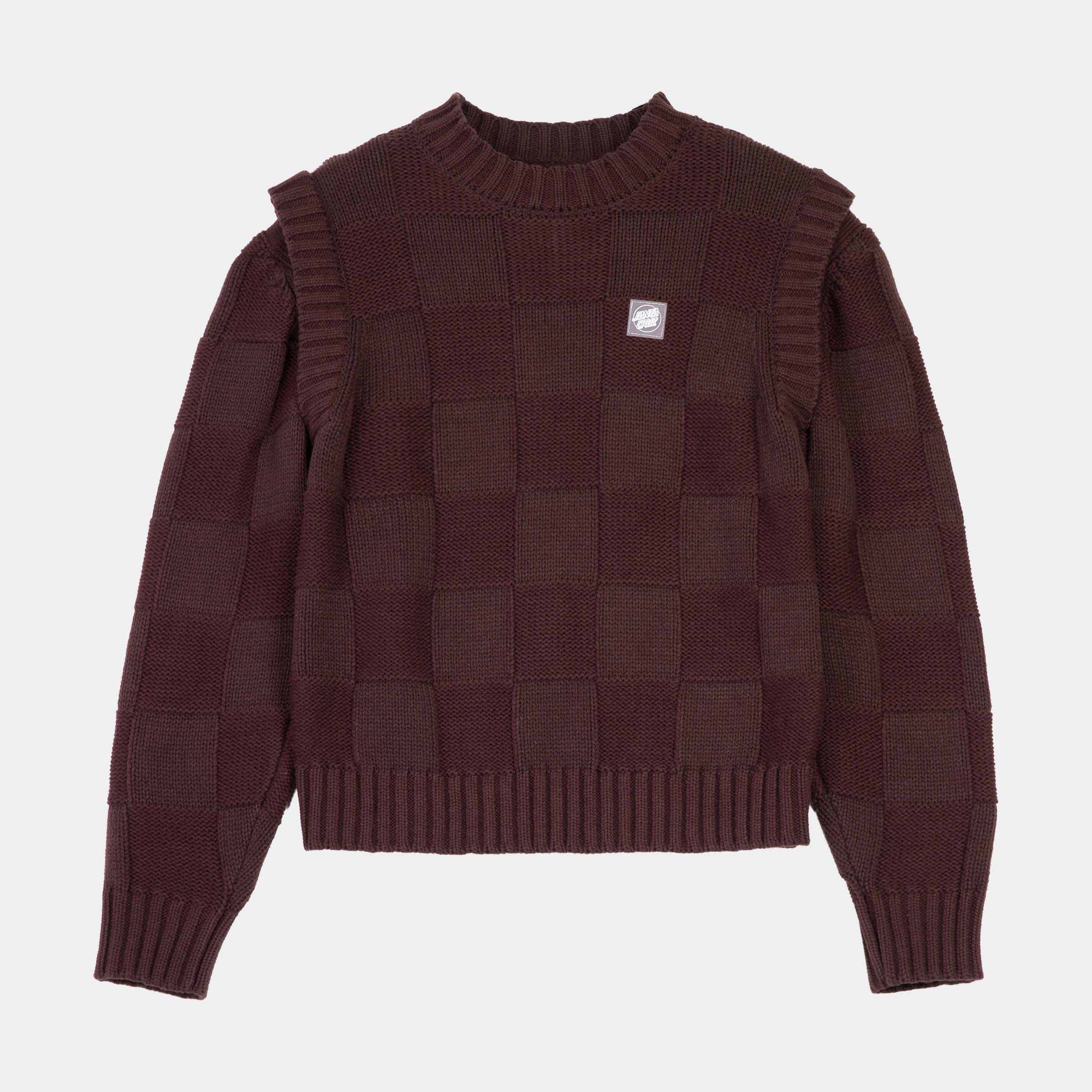 Santa Cruz | Check 2 In 1 Knit Crew Cocoa Powder
