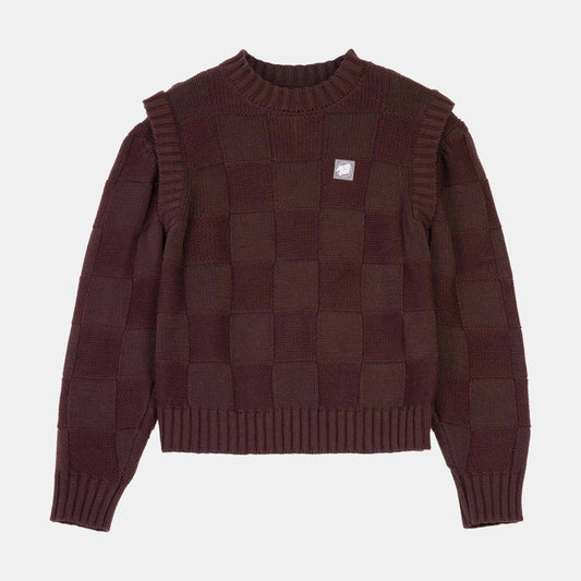 Santa Cruz | Check 2 In 1 Knit Crew Cocoa Powder