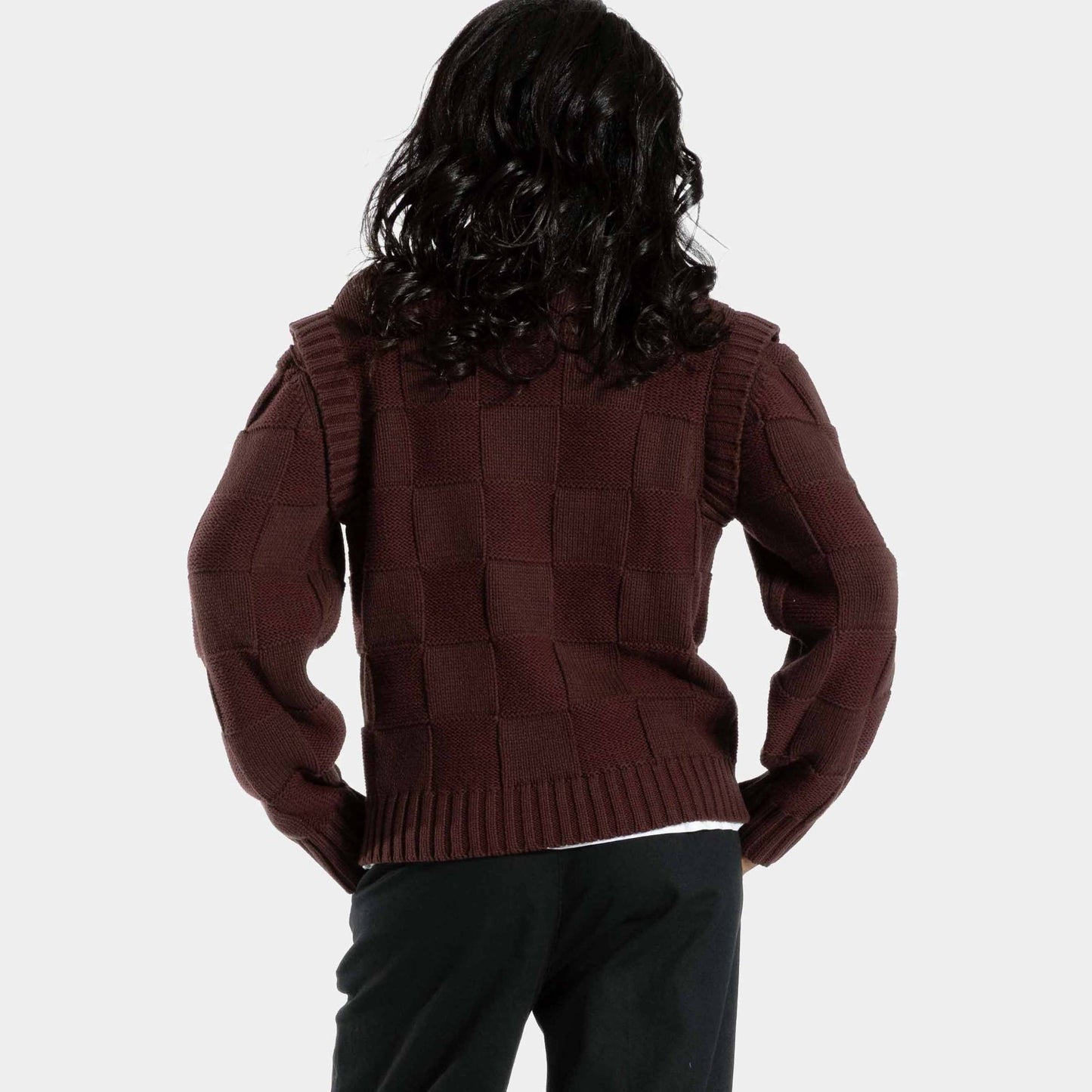 Santa Cruz | Check 2 In 1 Knit Crew Cocoa Powder