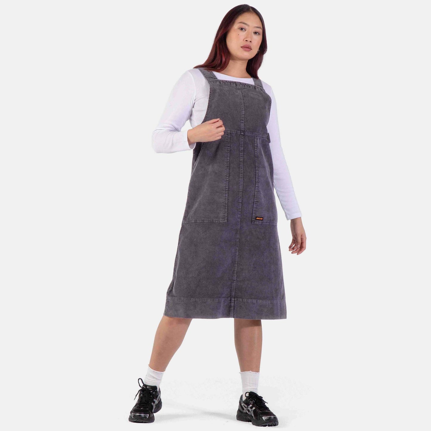 Santa Cruz | Classic Pinafore Dress Grey Wash