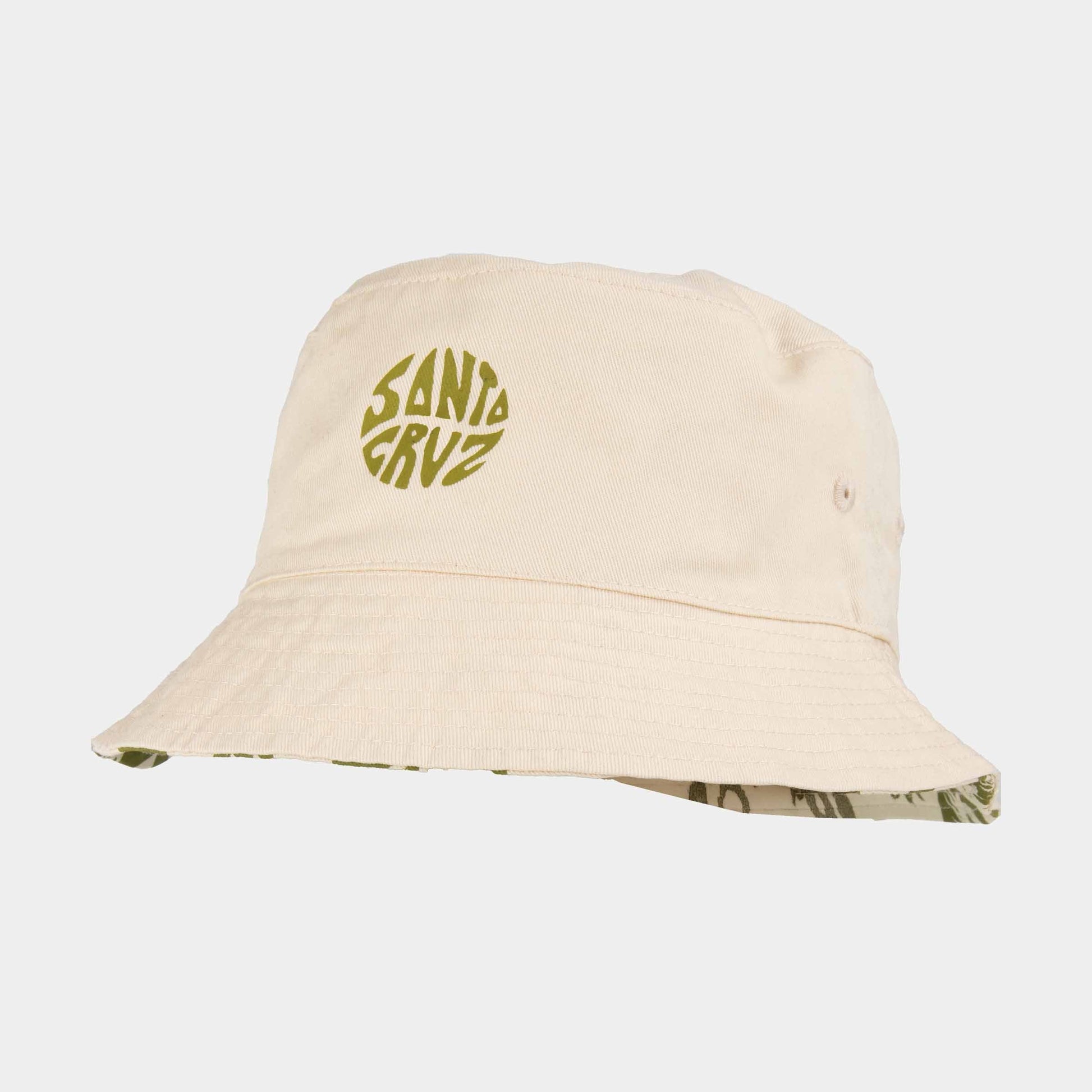 Santa Cruz Sun Daze Reversible Bucket Hat Green Sun Daze Off White