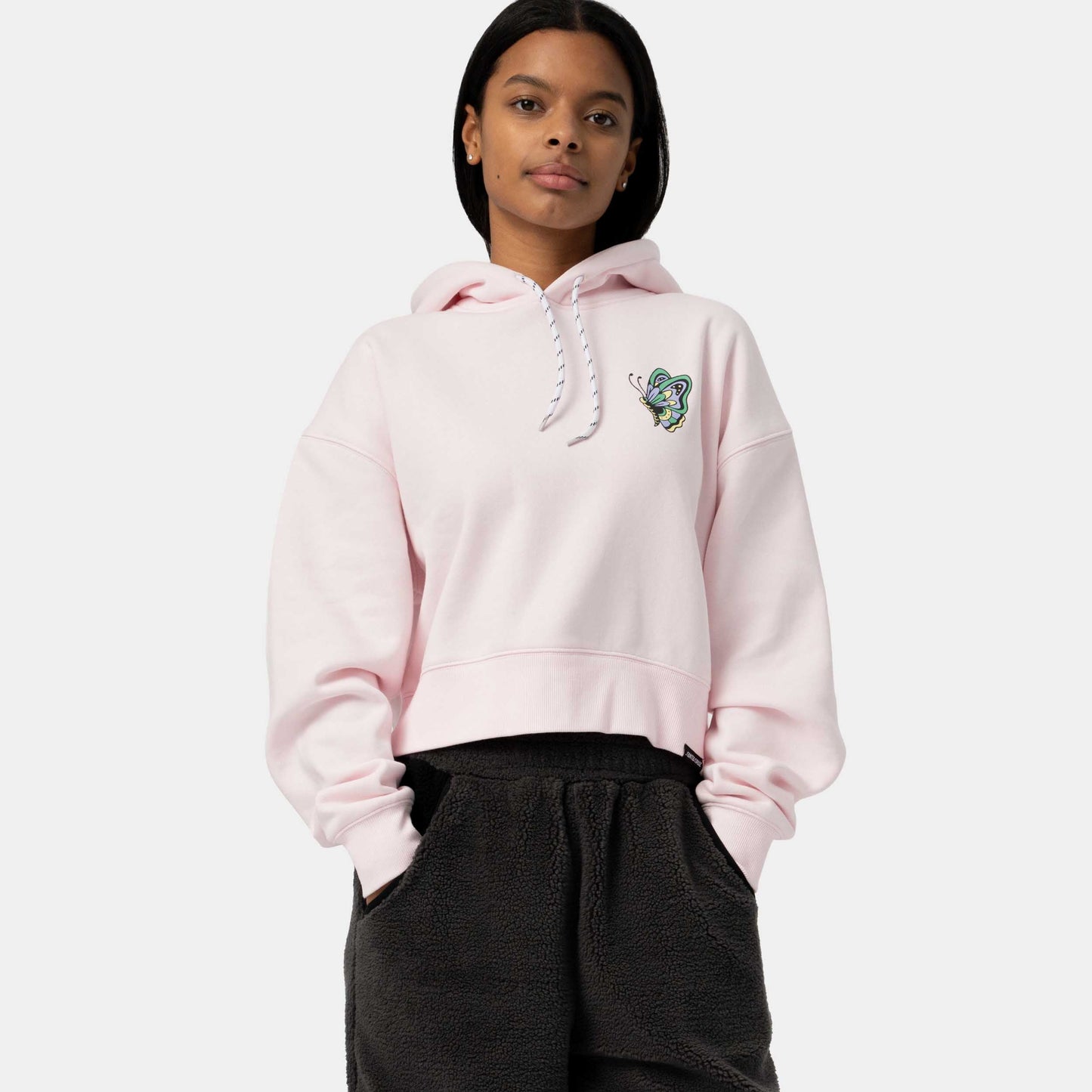 Santa Cruz Field Check Butterfly Hoodie Rose Quartz