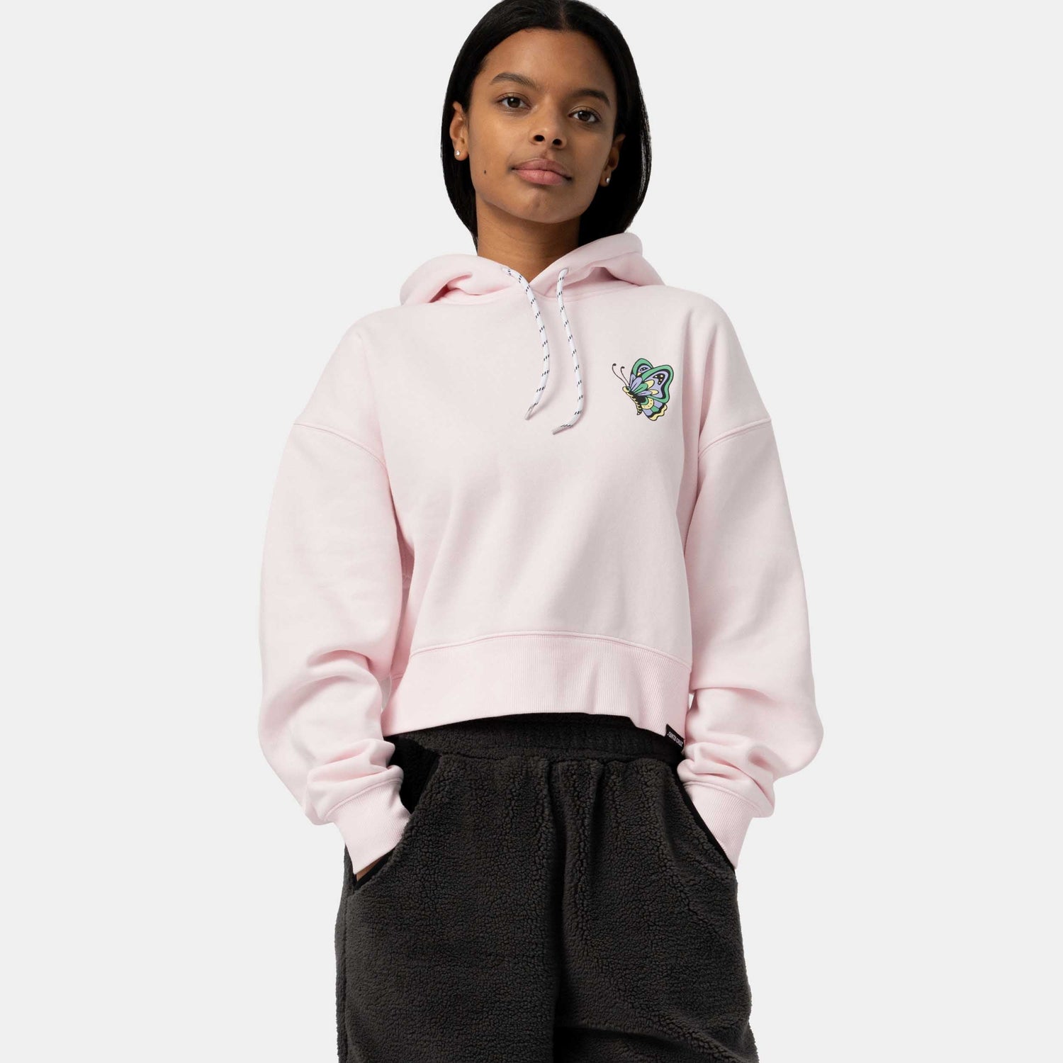 Santa Cruz Field Check Butterfly Hoodie Rose Quartz