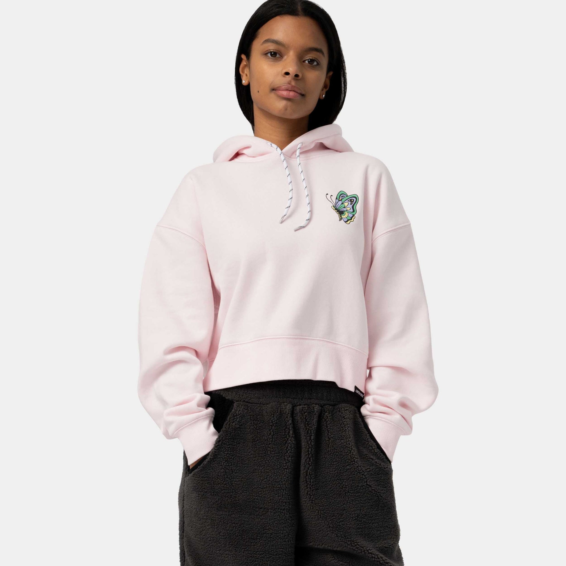 Santa Cruz Field Check Butterfly Hoodie Rose Quartz