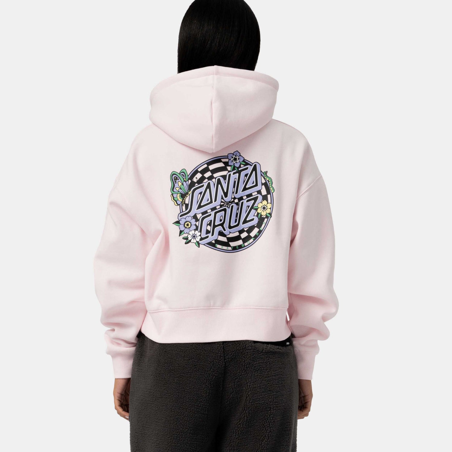 Santa Cruz Field Check Butterfly Hoodie Rose Quartz