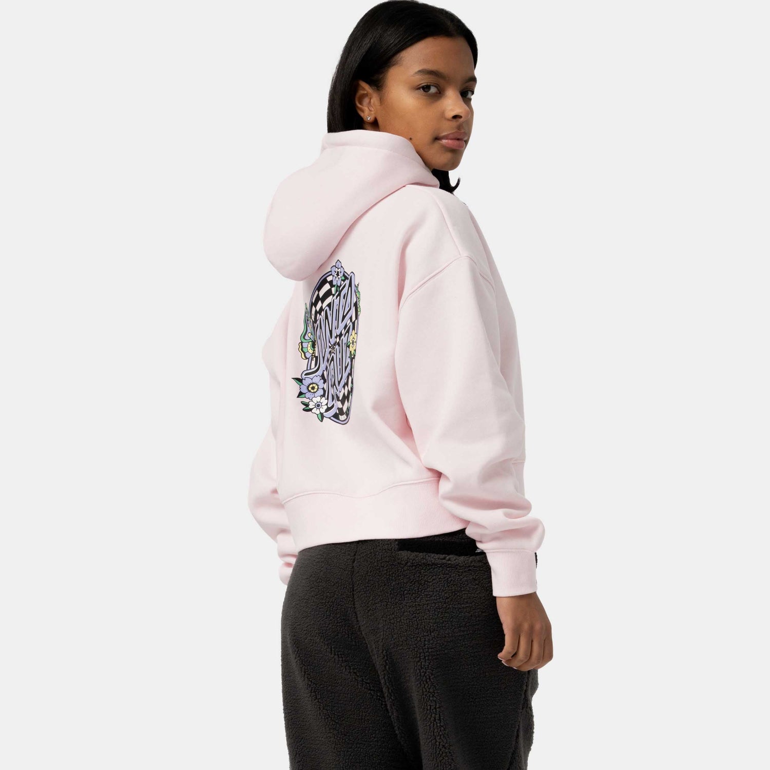 Santa Cruz Field Check Butterfly Hoodie Rose Quartz