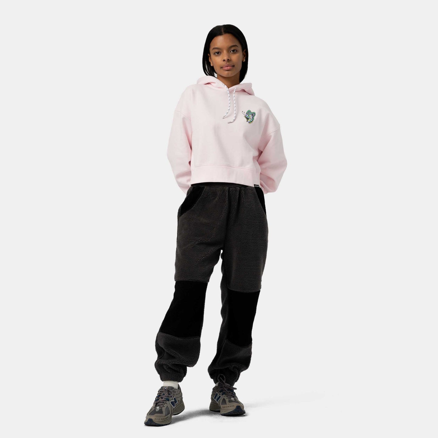Santa Cruz Field Check Butterfly Hoodie Rose Quartz