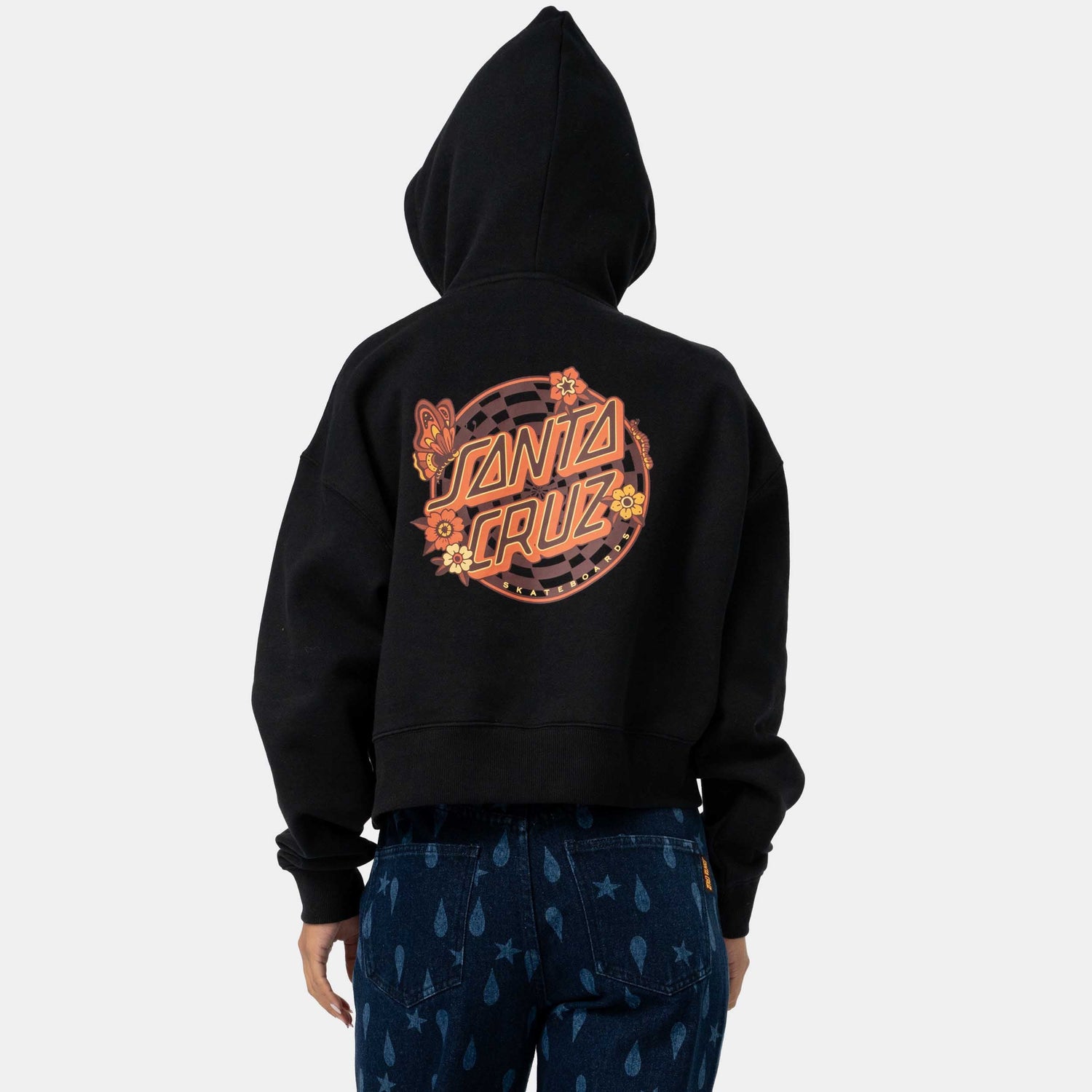 Santa Cruz Field Check Butterfly Hoodie Black