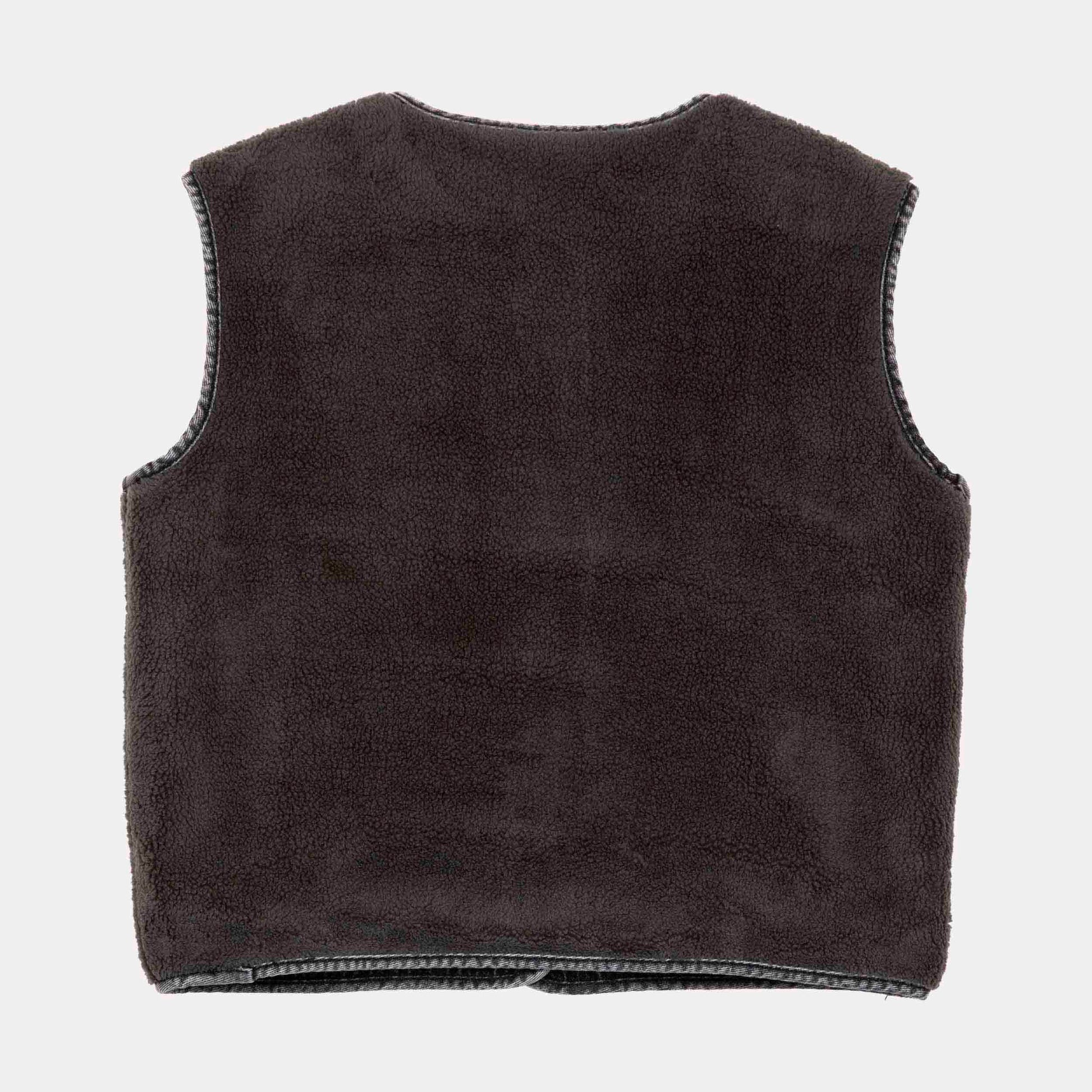 Santa Cruz Workers Reversible Vest Strange Mix Up Charcoal
