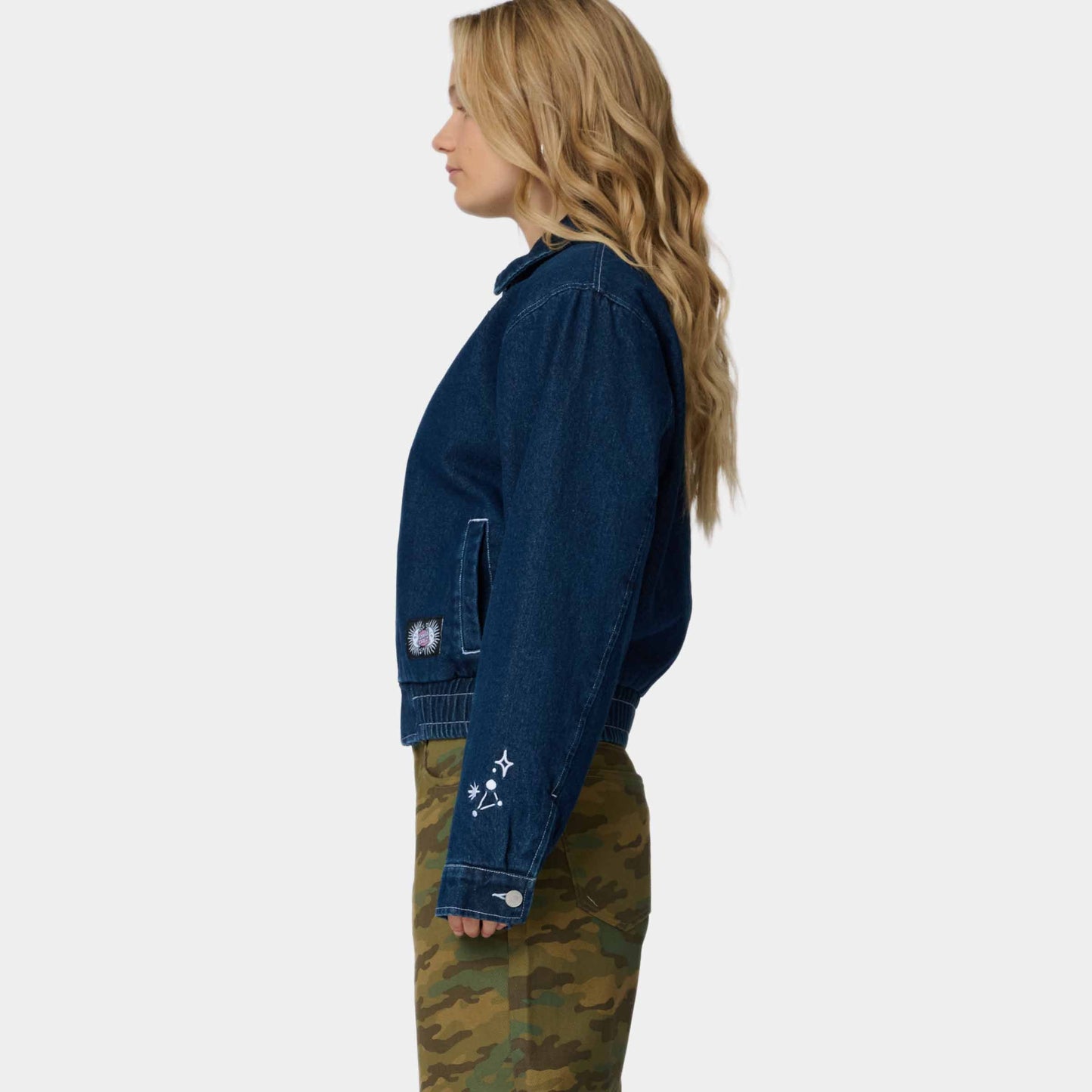 Santa Cruz Split Sun Bomber Jacket Dark Denim