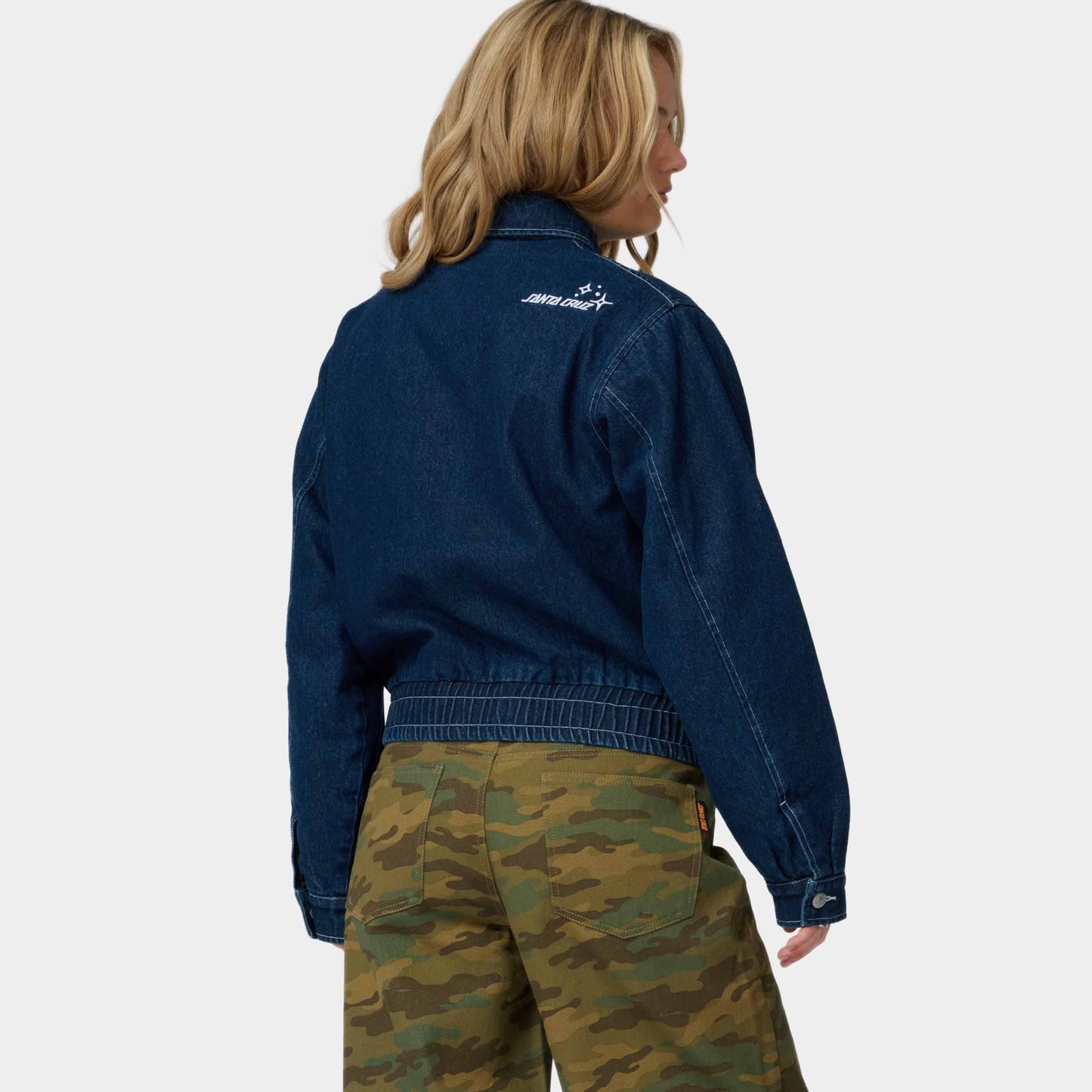 Santa Cruz Split Sun Bomber Jacket Dark Denim