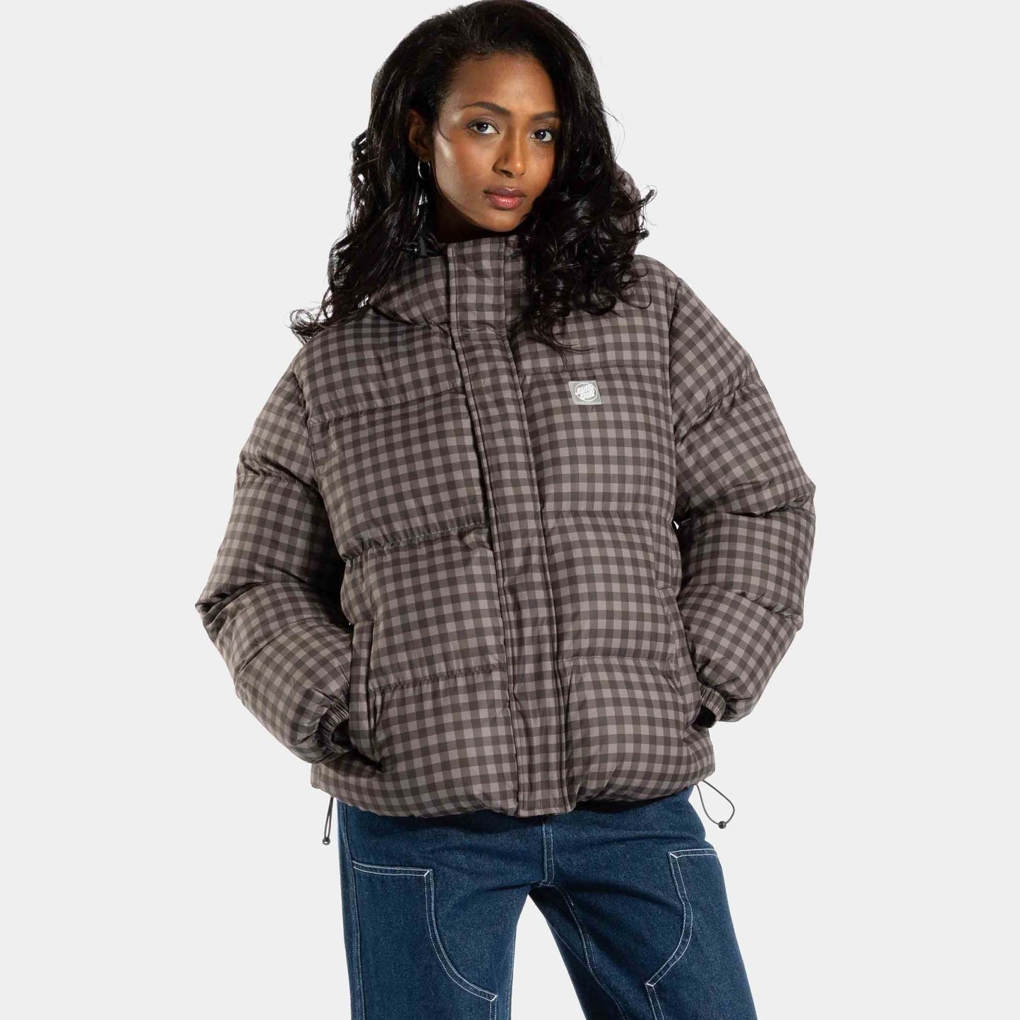 Santa Cruz | Opus Dot Quilted Jacket Brown Gingham