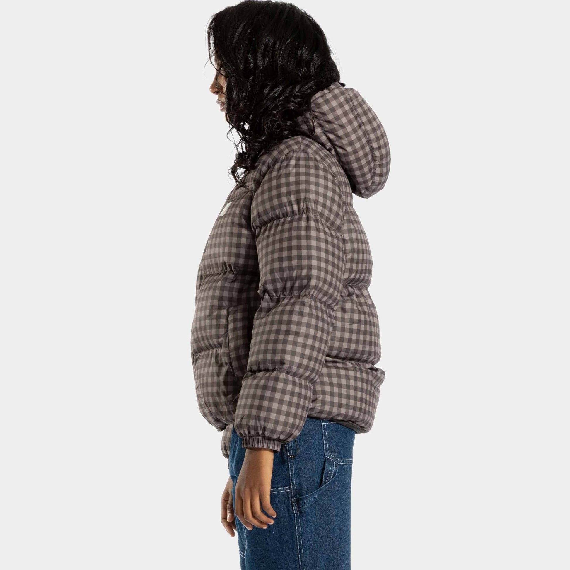 Santa Cruz | Opus Dot Quilted Jacket Brown Gingham