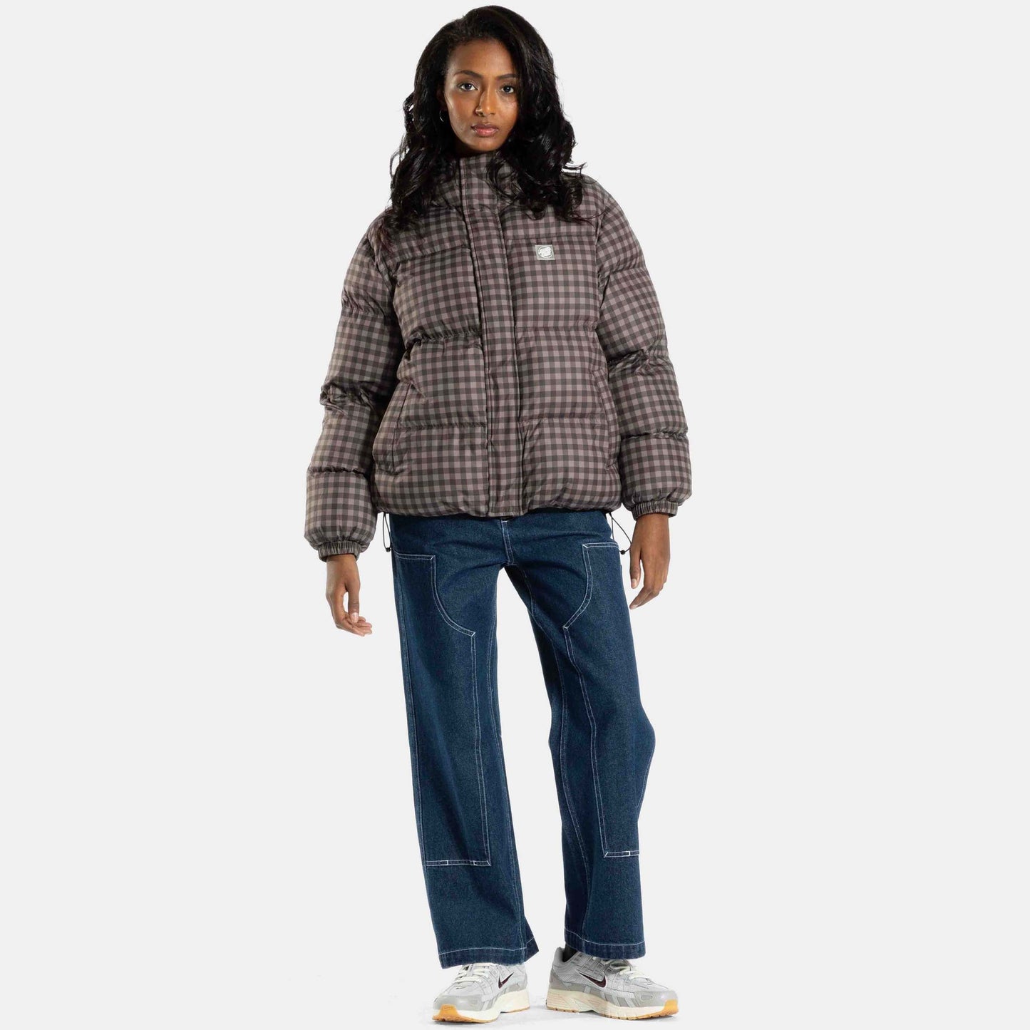 Santa Cruz | Opus Dot Quilted Jacket Brown Gingham
